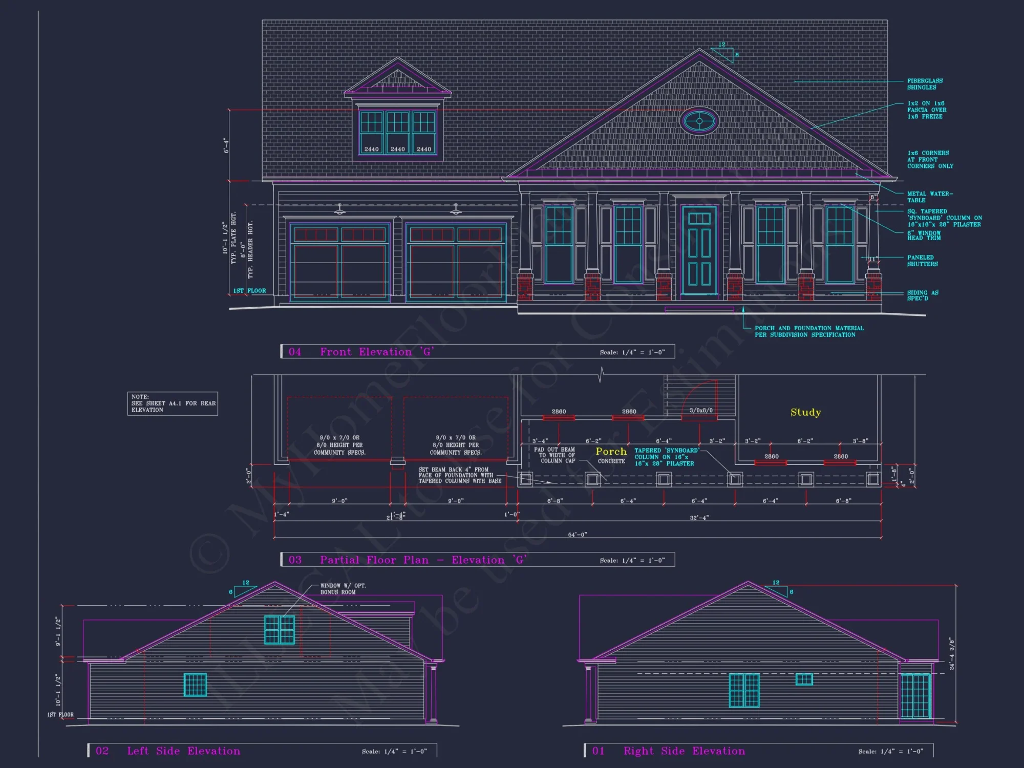 Classic Suburban house Plan: Detailed Floor Blueprint & CAD Design