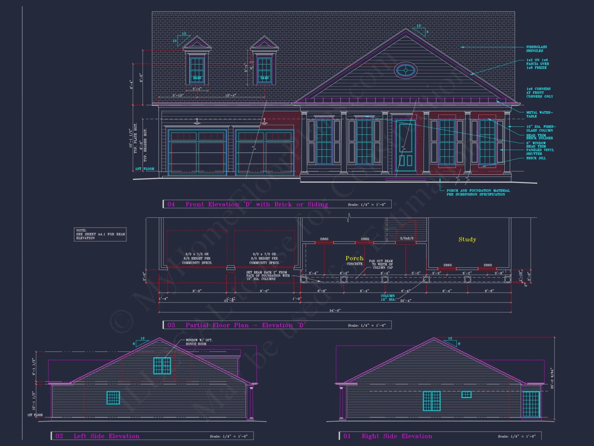 Classic Suburban house Plan: Detailed Floor Blueprint & CAD Design