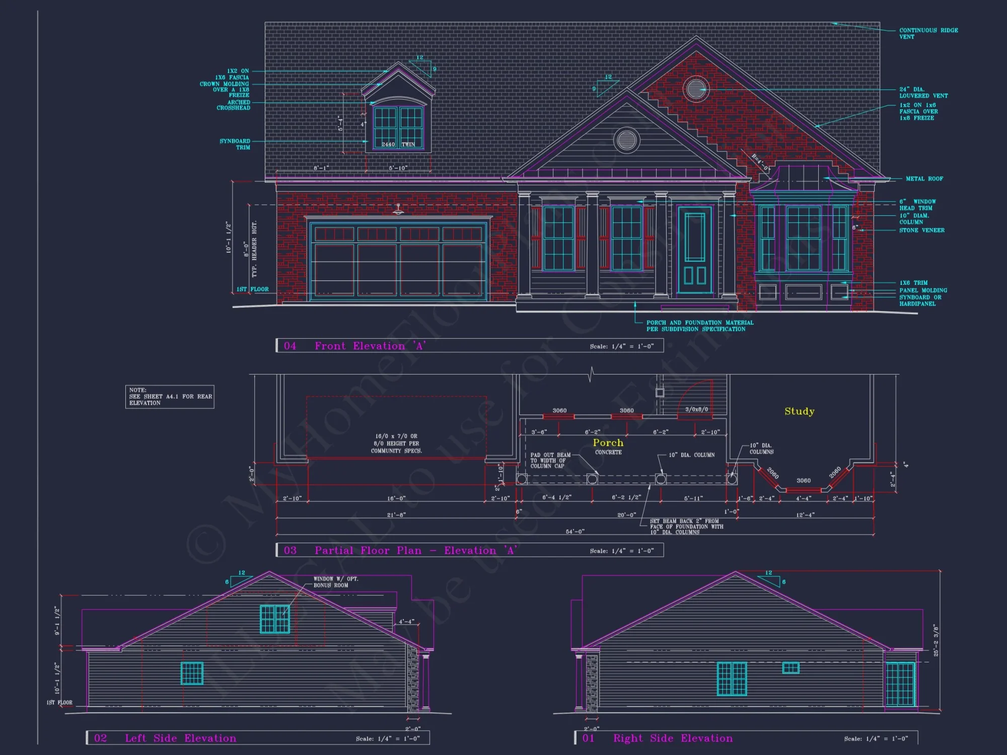 Classic Suburban house Plan: Detailed Floor Blueprint & CAD Design