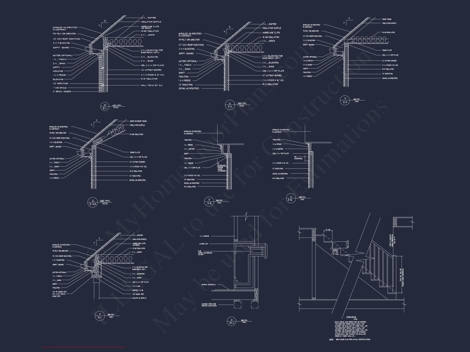 Craftsman house Plan with 2 Floors and CAD Blueprint Designs