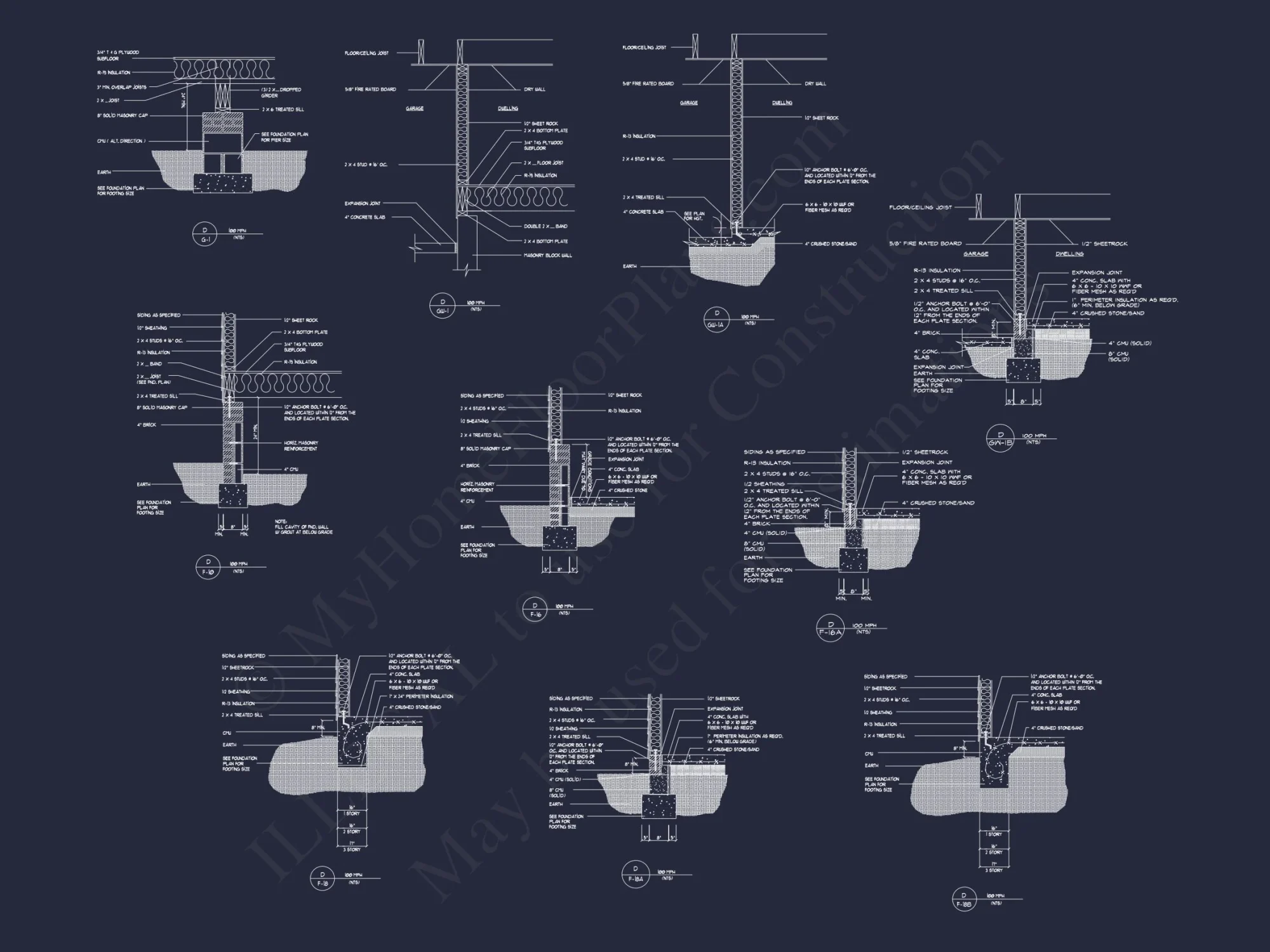 Craftsman house Plan with 2 Floors and CAD Blueprint Designs