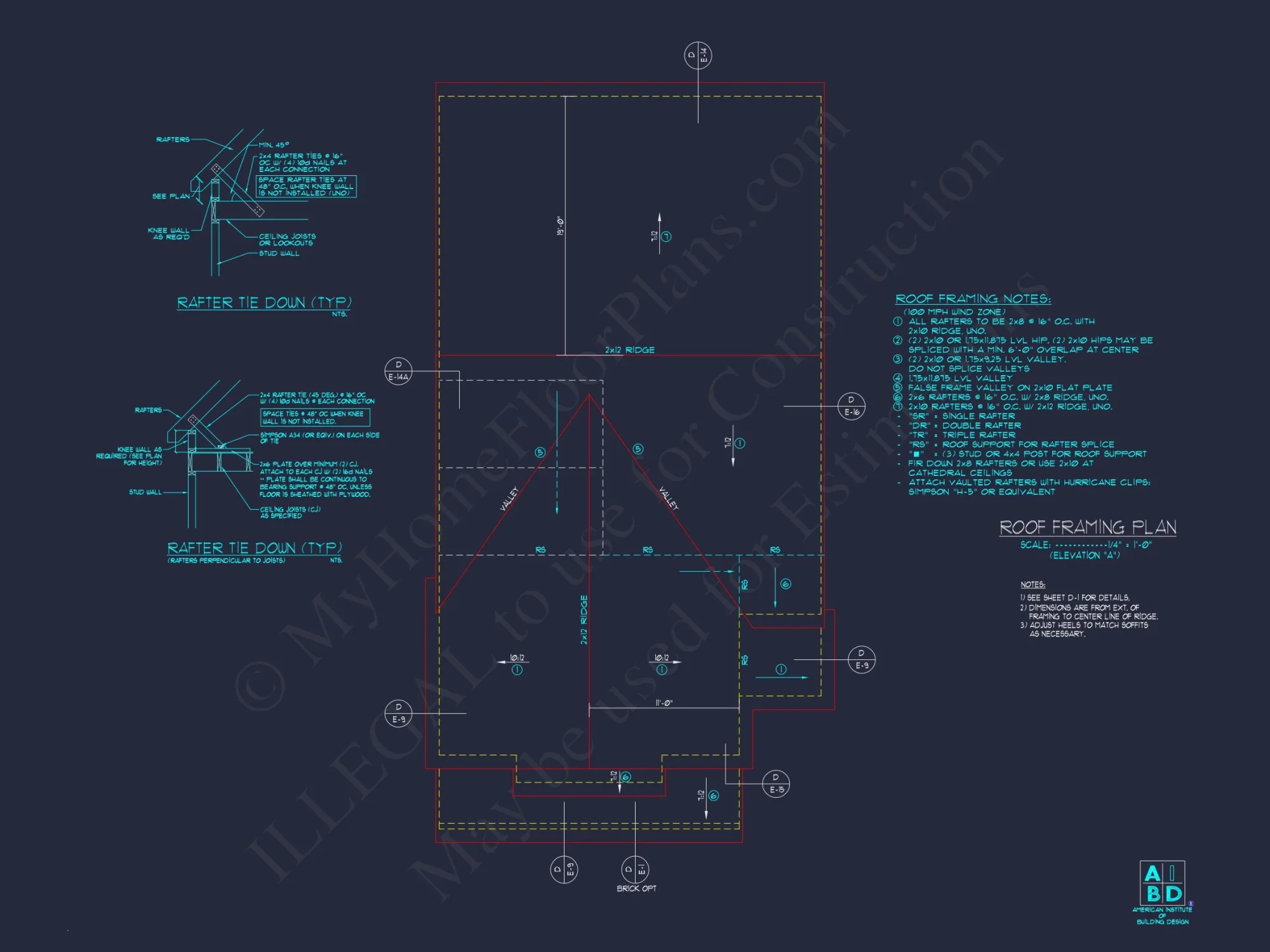 Craftsman house Plan with 2 Floors and CAD Blueprint Designs