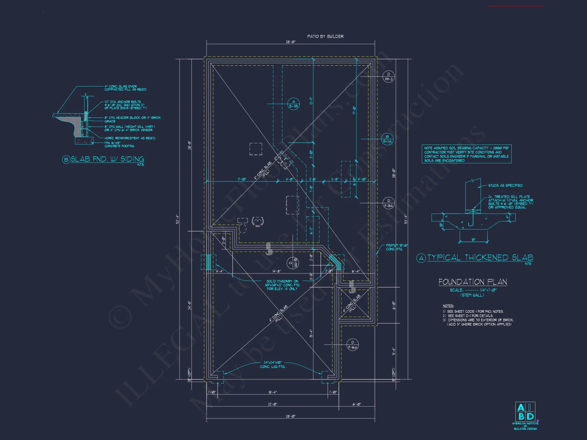 Craftsman house Plan with 2 Floors and CAD Blueprint Designs