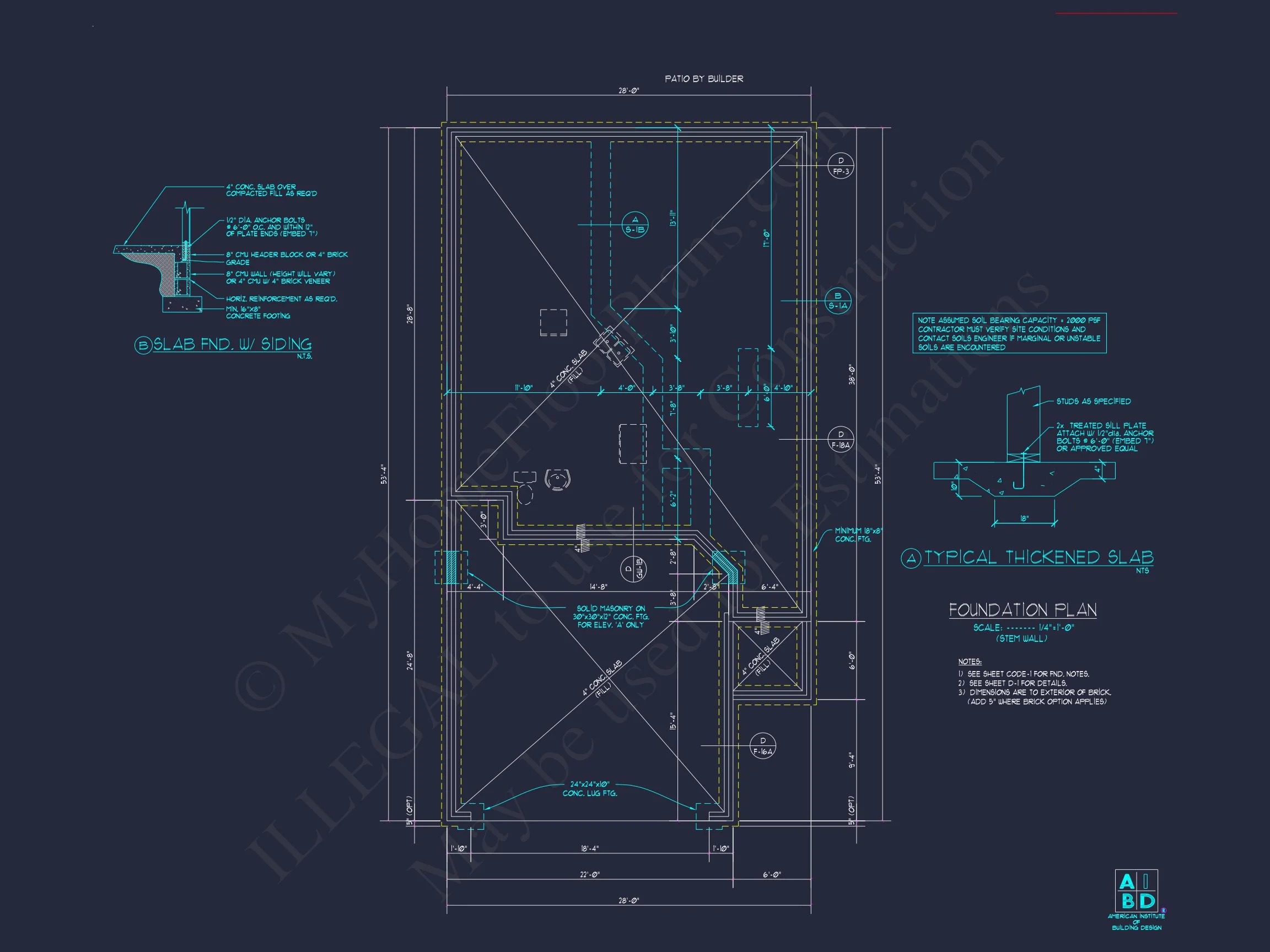 Craftsman house Plan with 2 Floors and CAD Blueprint Designs