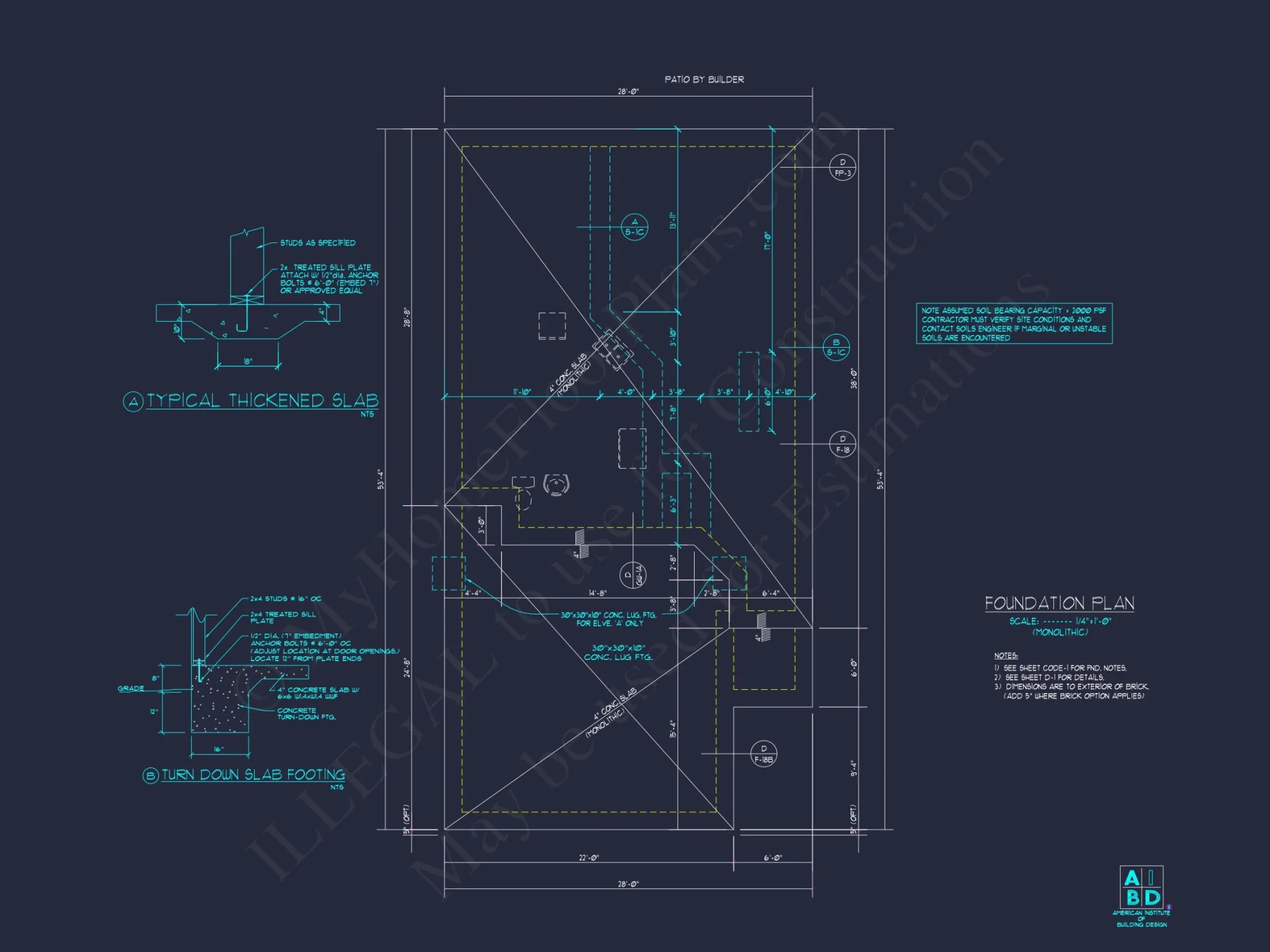 Craftsman house Plan with 2 Floors and CAD Blueprint Designs
