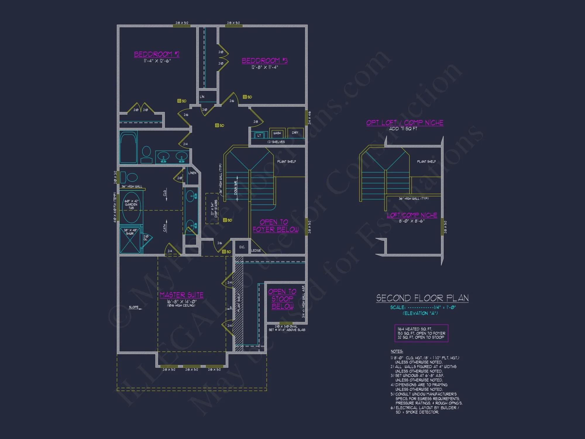 Craftsman house Plan with 2 Floors and CAD Blueprint Designs