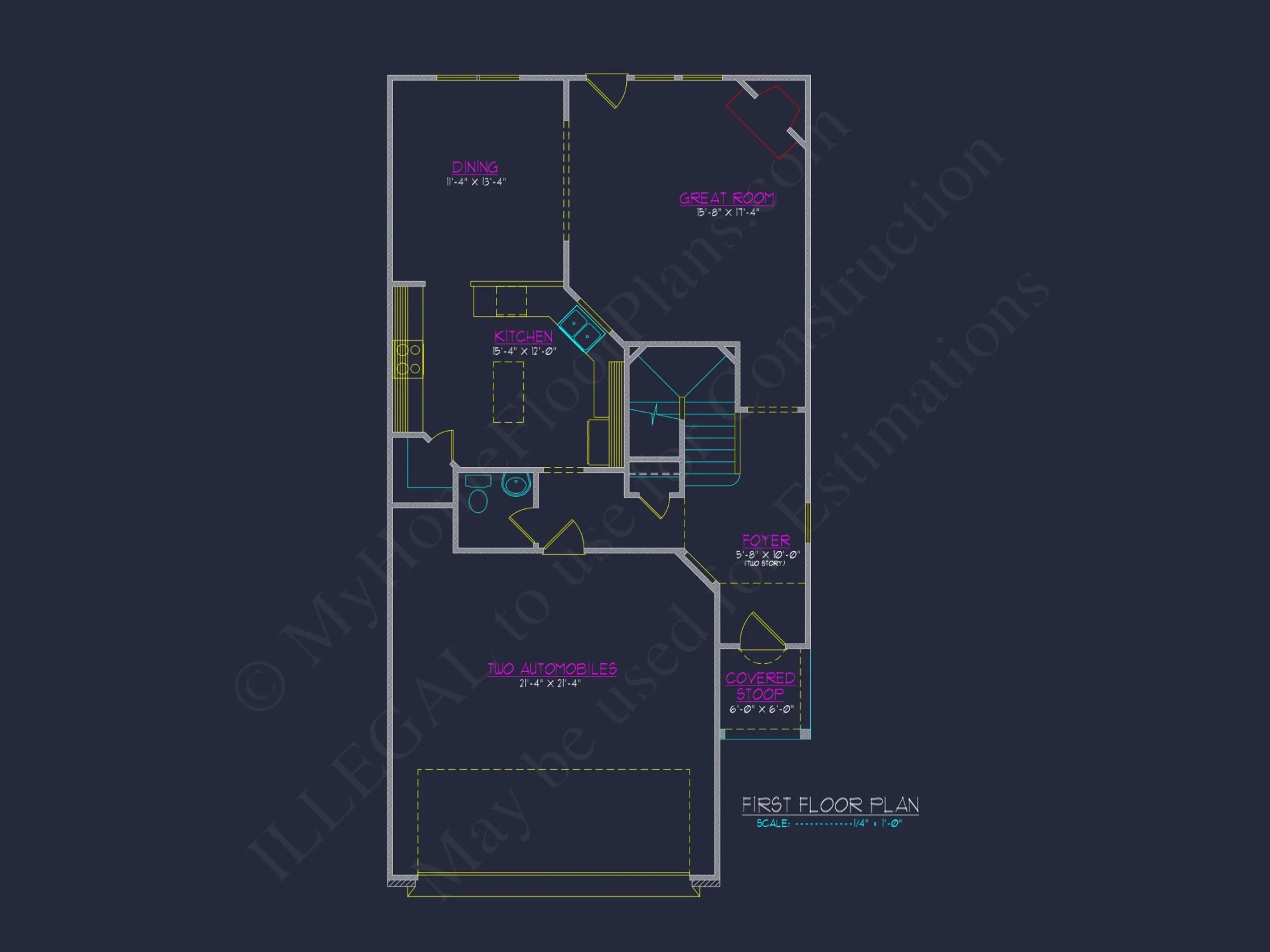 Craftsman house Plan with 2 Floors and CAD Blueprint Designs
