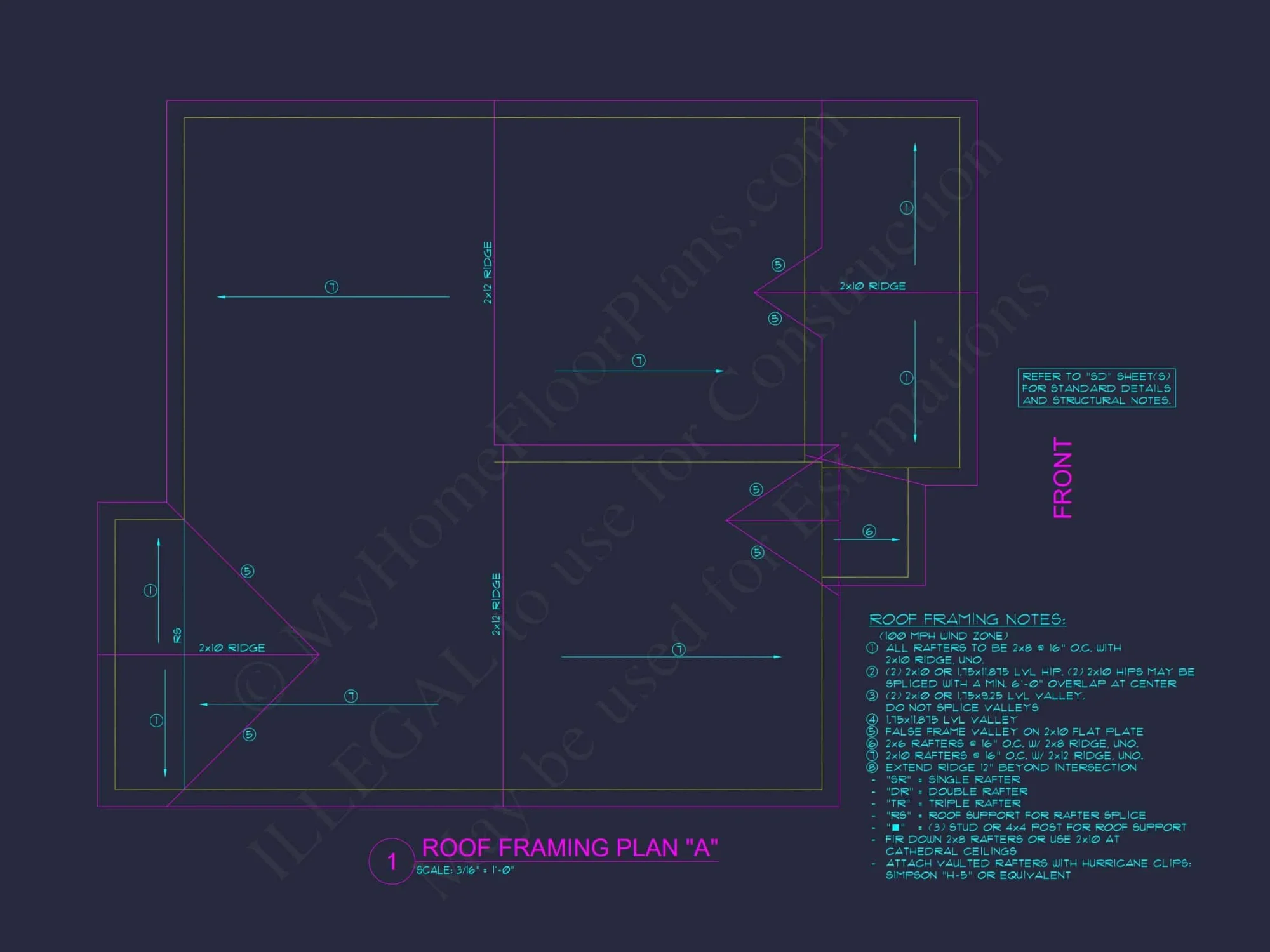 Elegant house Plan with 2-Story CAD Floor Designs and Blueprint