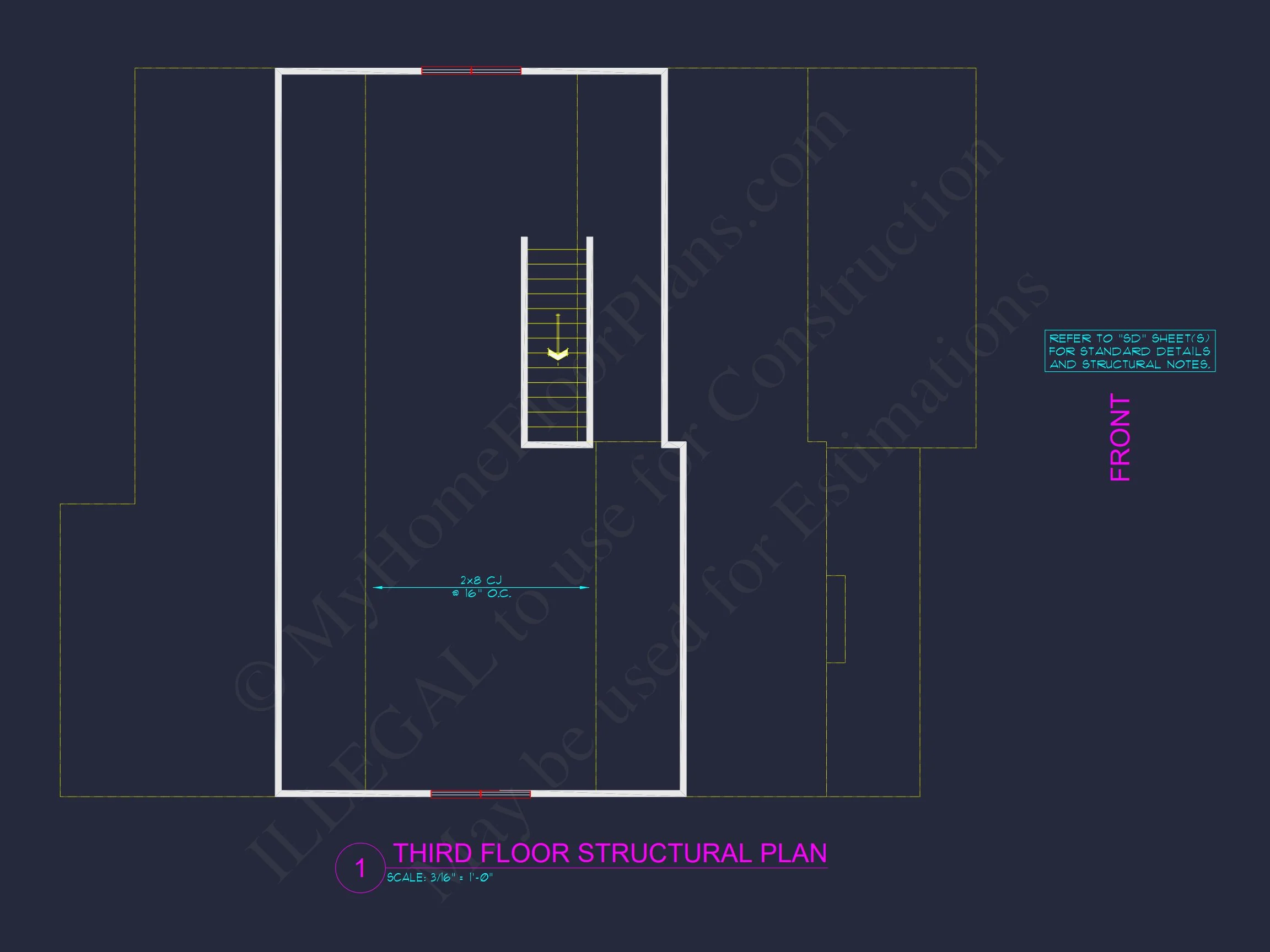 Elegant house Plan with 2-Story CAD Floor Designs and Blueprint
