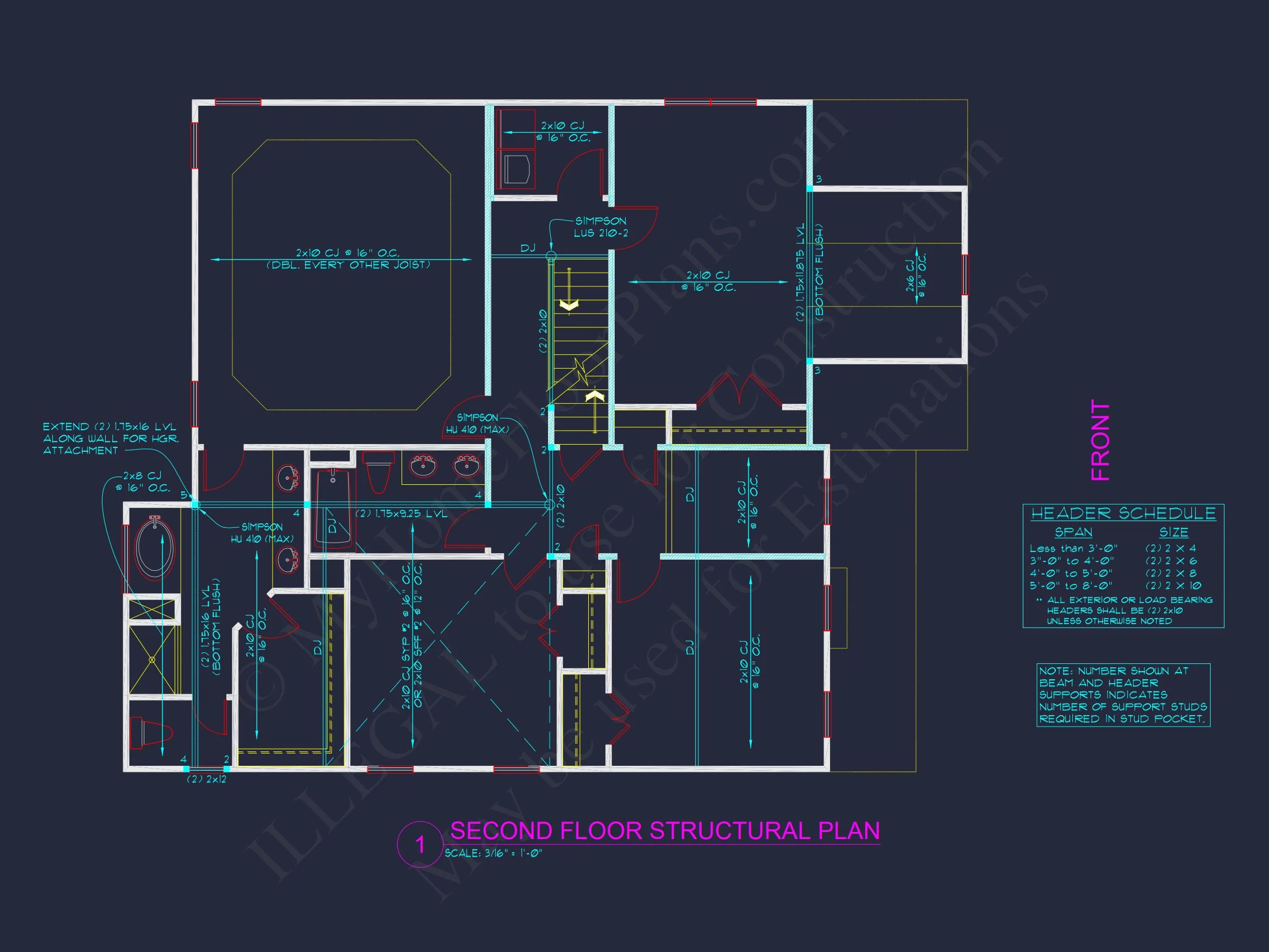 Elegant house Plan with 2-Story CAD Floor Designs and Blueprint