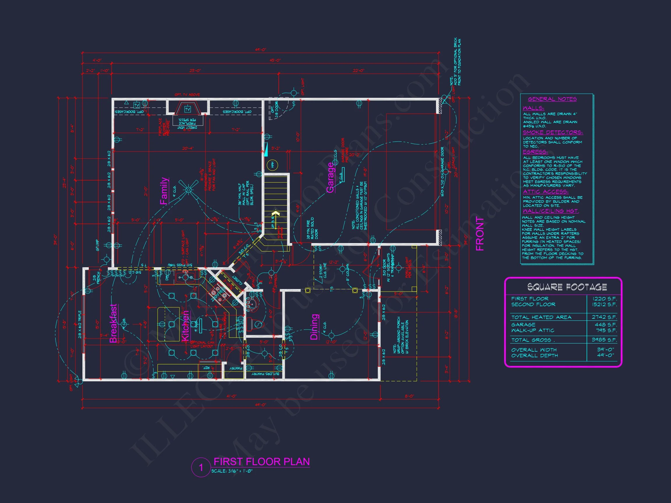 Elegant house Plan with 2-Story CAD Floor Designs and Blueprint