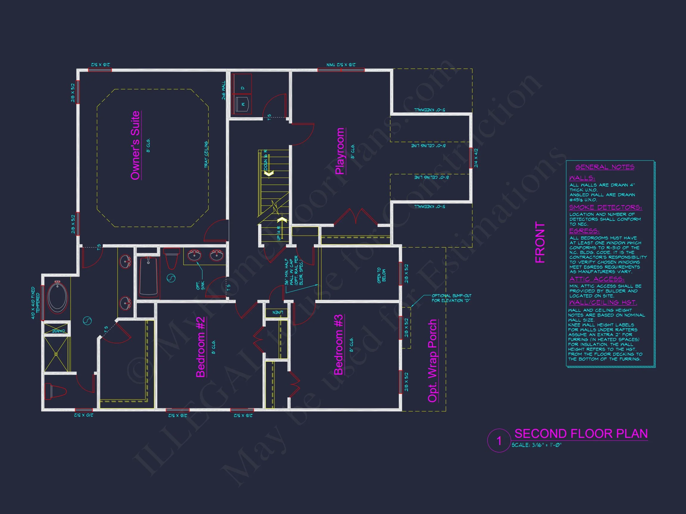 Elegant house Plan with 2-Story CAD Floor Designs and Blueprint