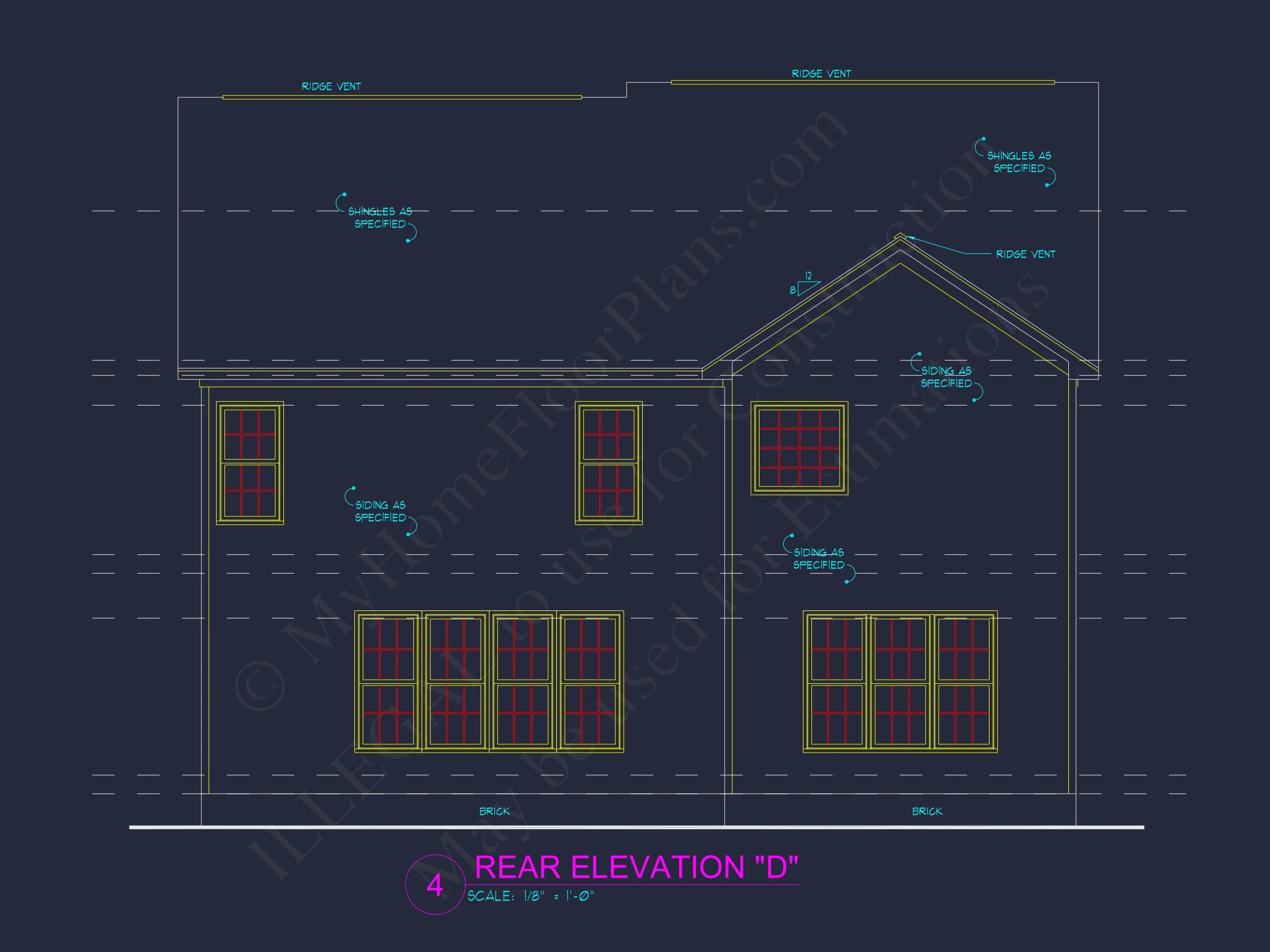 Elegant house Plan with 2-Story CAD Floor Designs and Blueprint