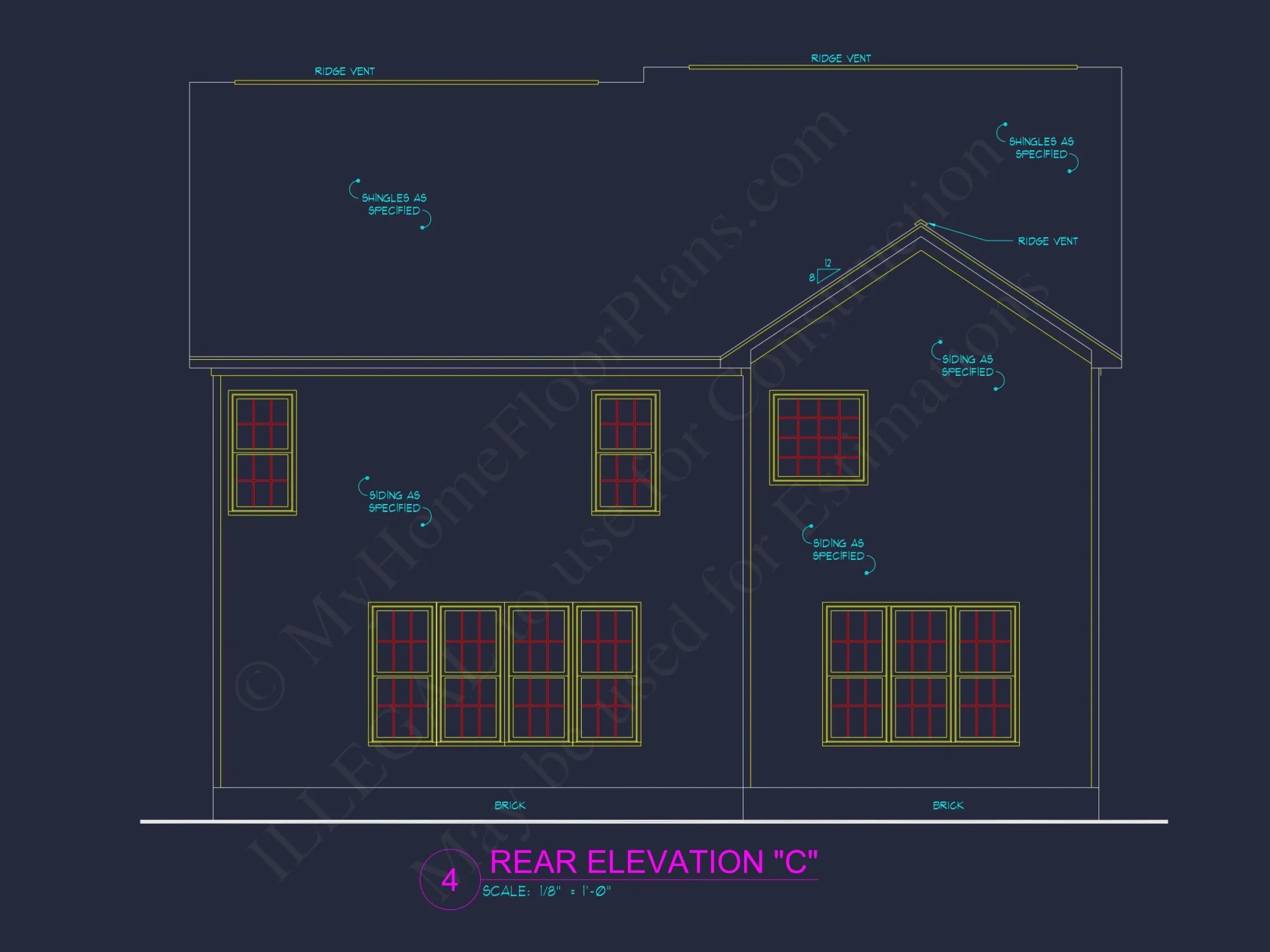 Elegant house Plan with 2-Story CAD Floor Designs and Blueprint