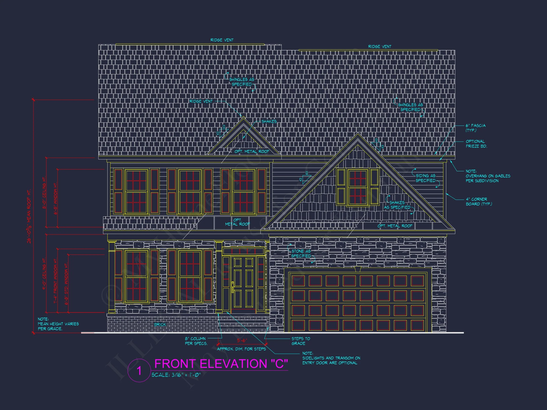 Elegant house Plan with 2-Story CAD Floor Designs and Blueprint