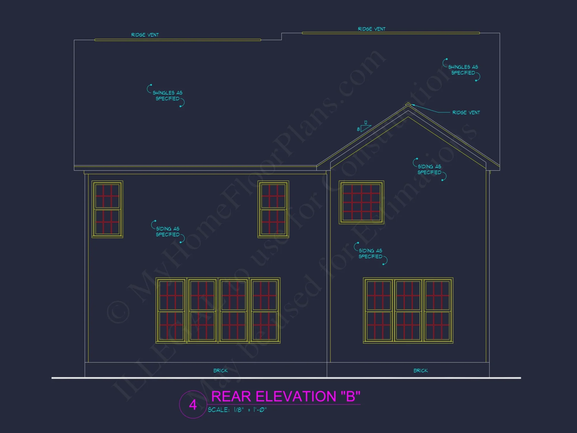 Elegant house Plan with 2-Story CAD Floor Designs and Blueprint