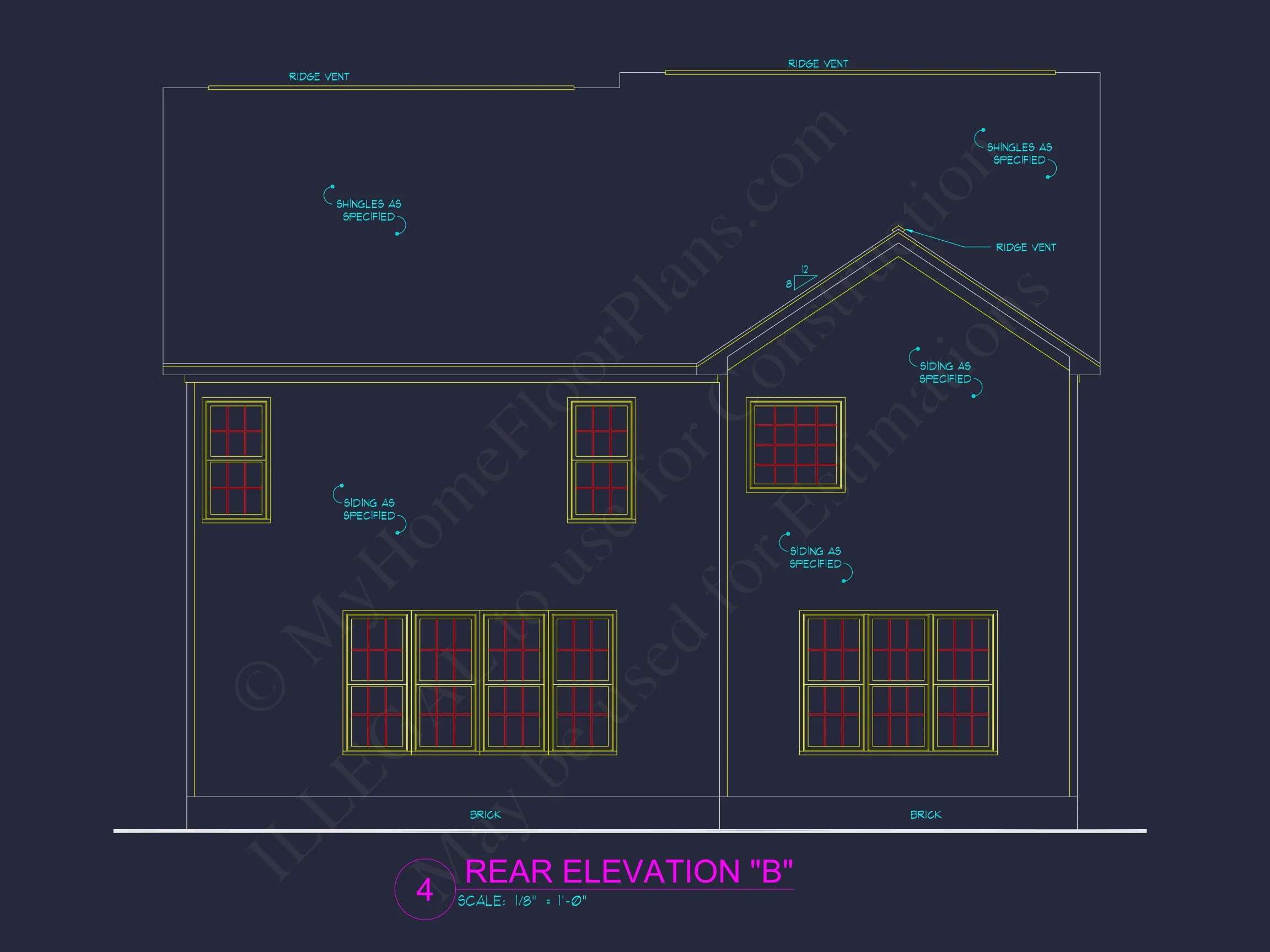 Elegant house Plan with 2-Story CAD Floor Designs and Blueprint