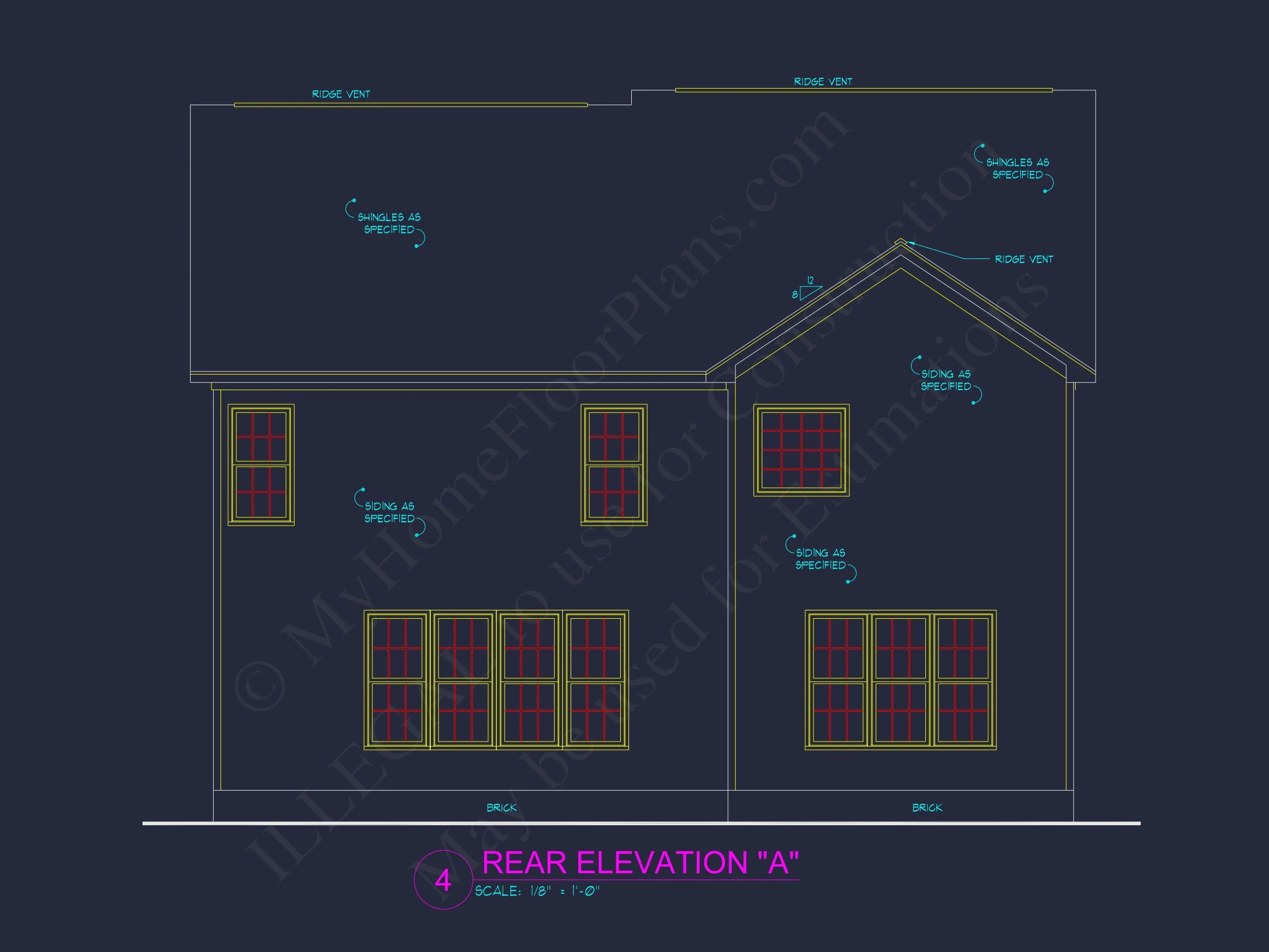 Elegant house Plan with 2-Story CAD Floor Designs and Blueprint
