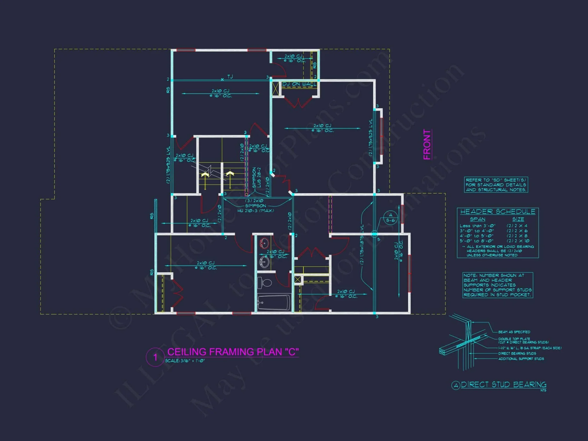 Dream house Plan: 2-Story Blueprint with 4 Beds and 2.5 Baths