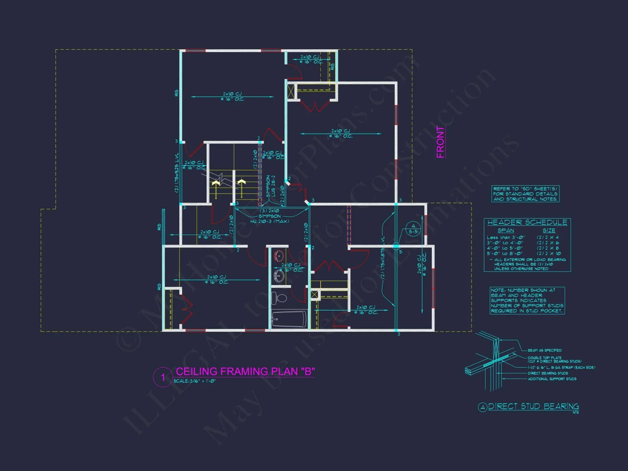 Dream house Plan: 2-Story Blueprint with 4 Beds and 2.5 Baths