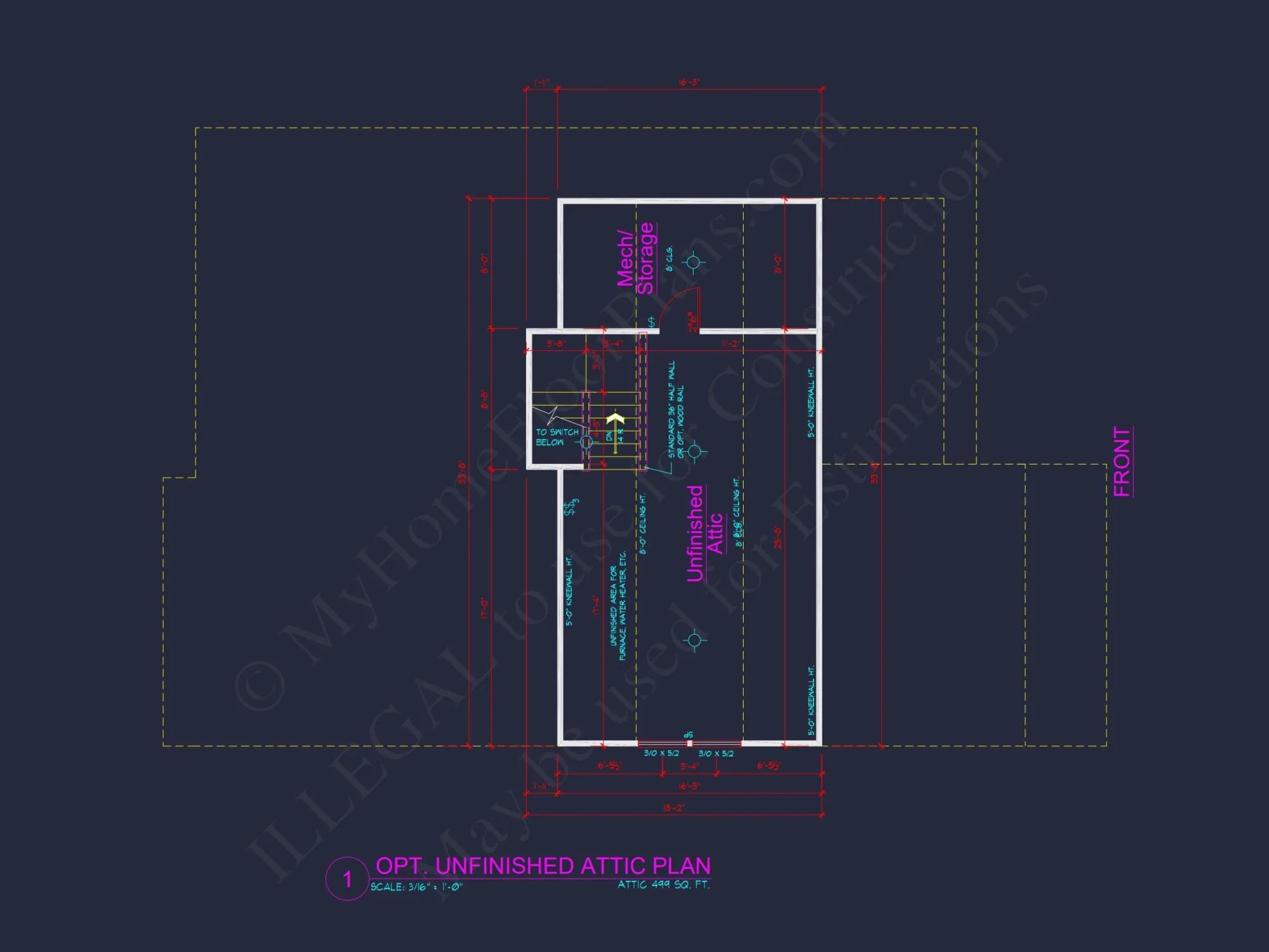 Dream house Plan: 2-Story Blueprint with 4 Beds and 2.5 Baths