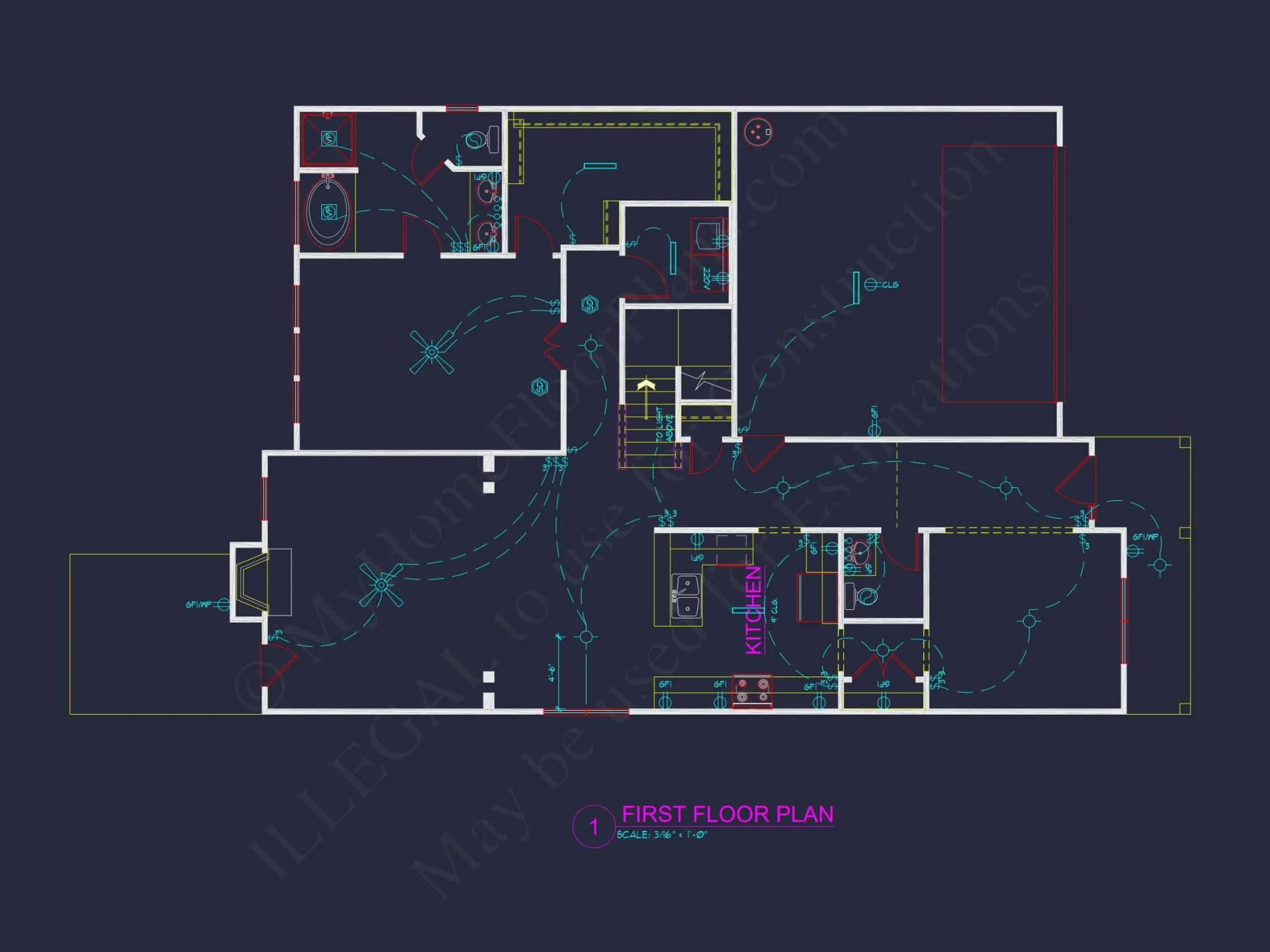 Dream house Plan: 2-Story Blueprint with 4 Beds and 2.5 Baths