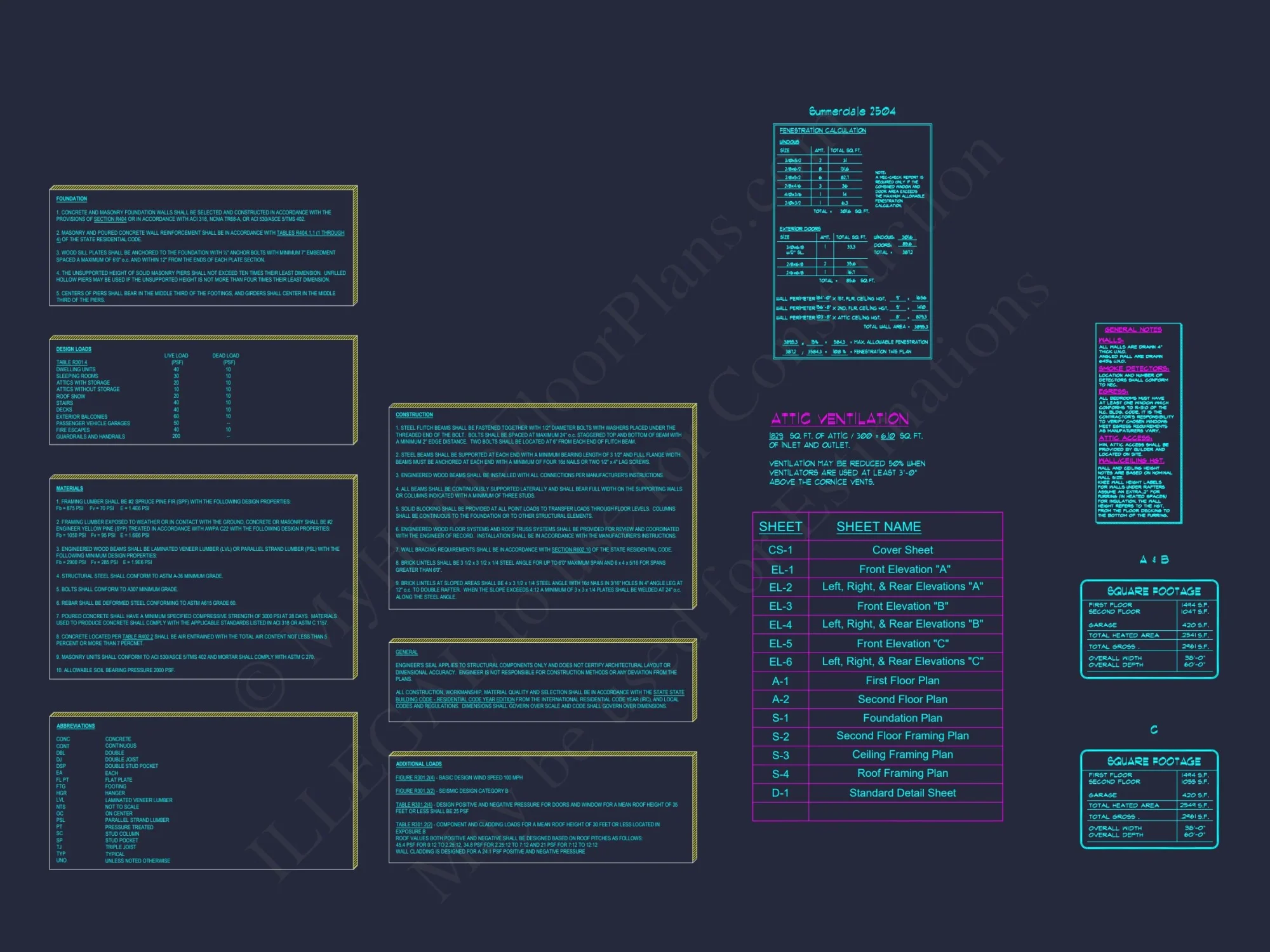 Dream house Plan: 2-Story Blueprint with 4 Beds and 2.5 Baths
