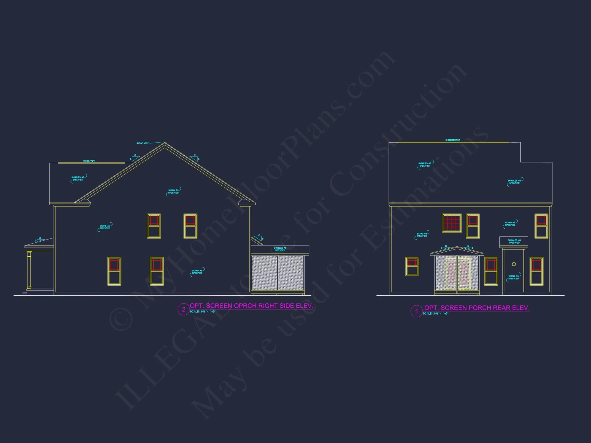 Dream house Plan: 2-Story Blueprint with 4 Beds and 2.5 Baths