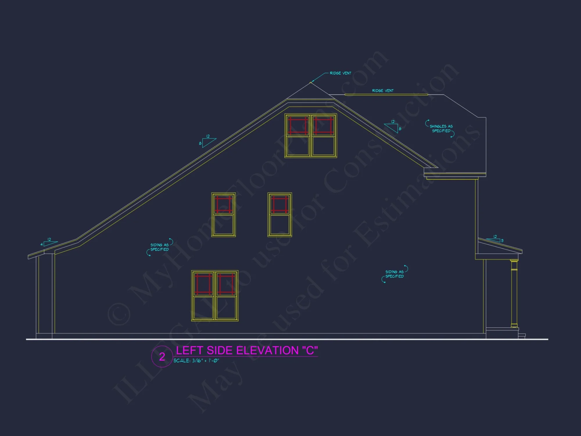 Dream house Plan: 2-Story Blueprint with 4 Beds and 2.5 Baths