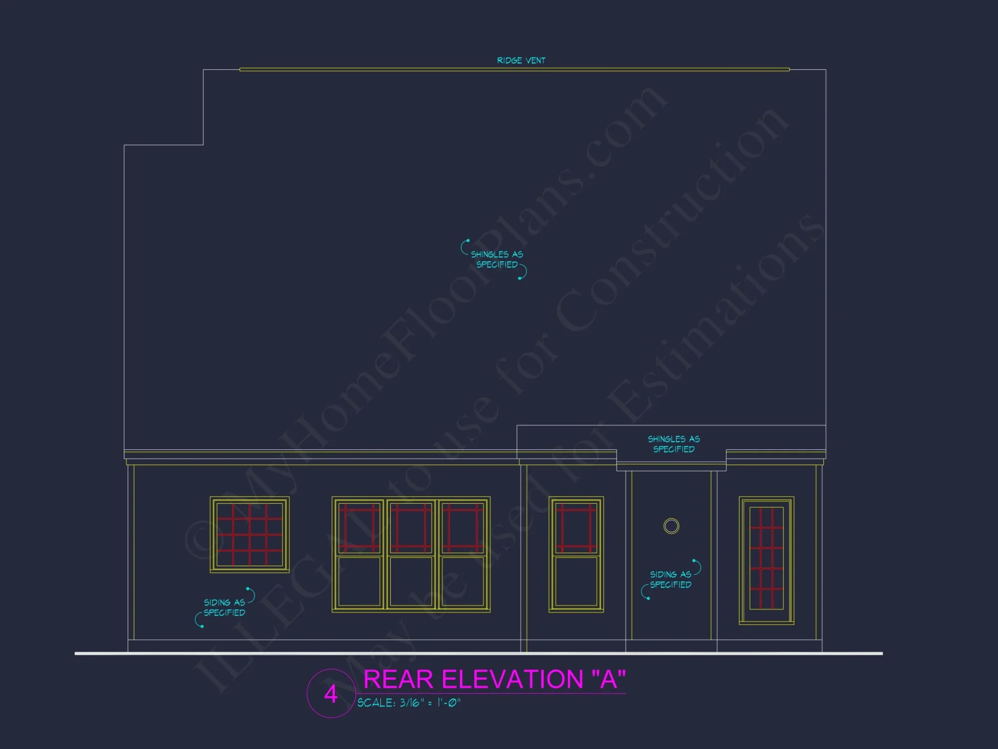 Dream house Plan: 2-Story Blueprint with 4 Beds and 2.5 Baths