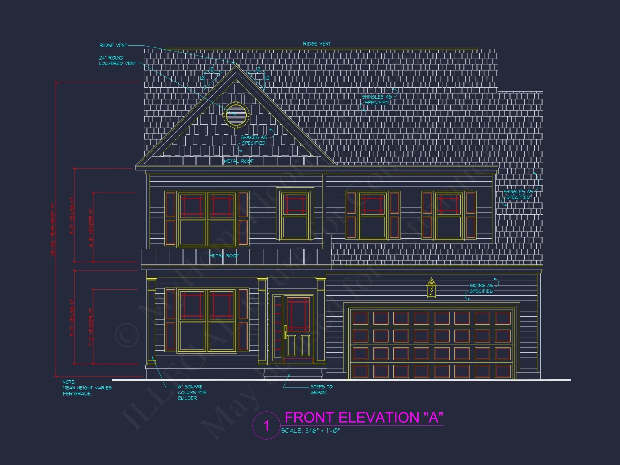 Dream house Plan: 2-Story Blueprint with 4 Beds and 2.5 Baths