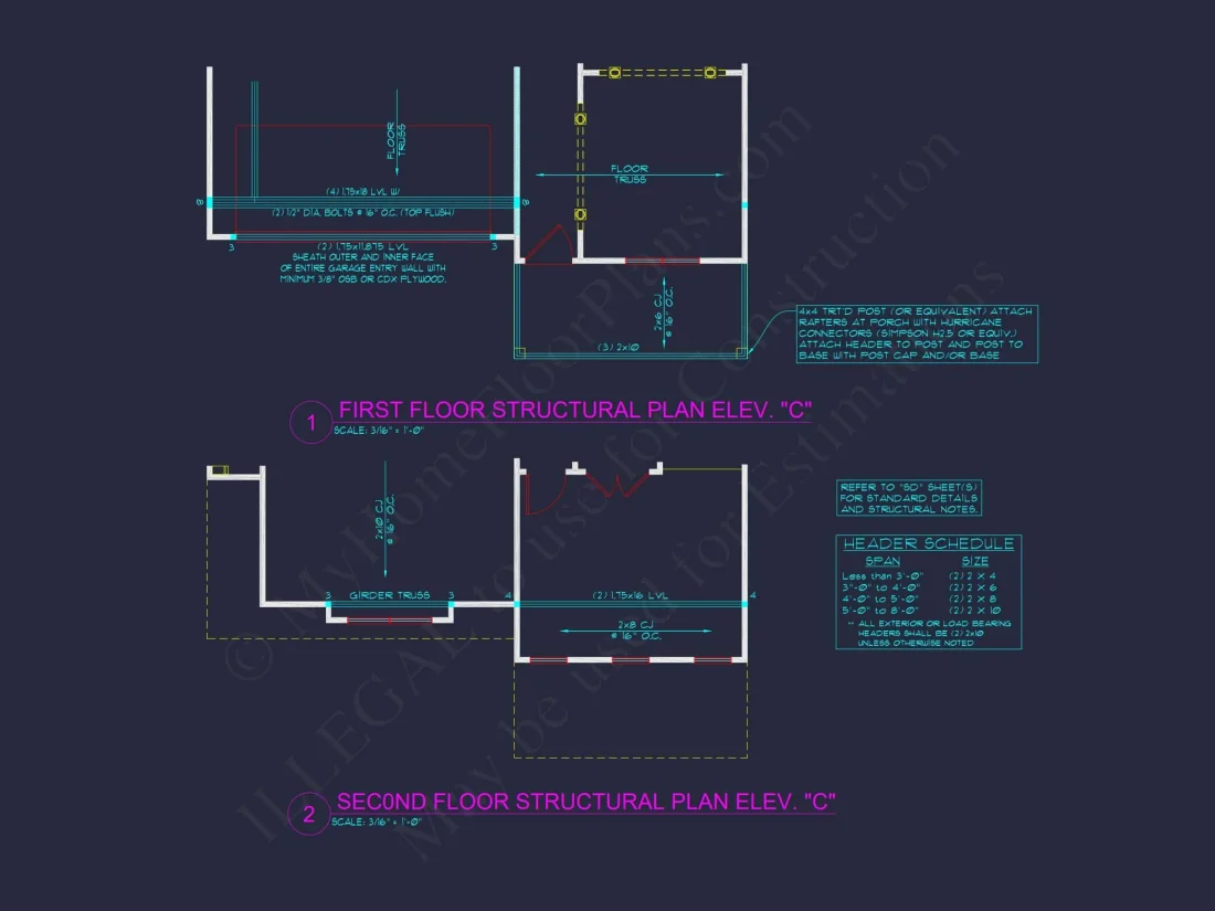 Two-Story house Plan with 4 Bedrooms, 2.5 Baths, and Open Floor Plan