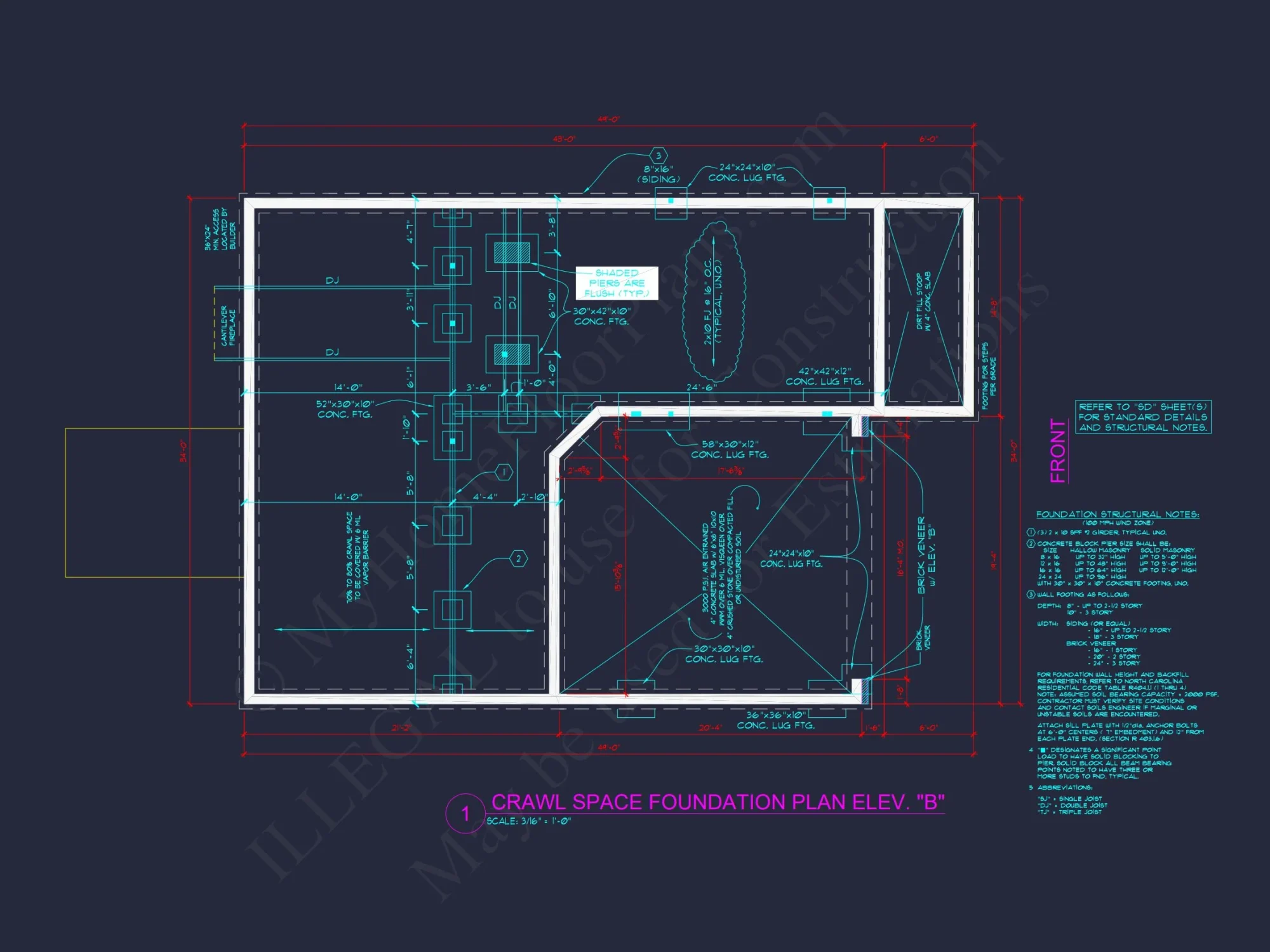Two-Story house Plan with 4 Bedrooms, 2.5 Baths, and Open Floor Plan