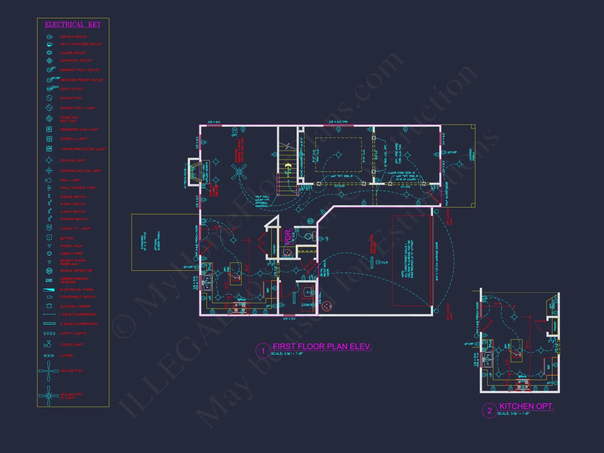 Two-Story house Plan with 4 Bedrooms, 2.5 Baths, and Open Floor Plan