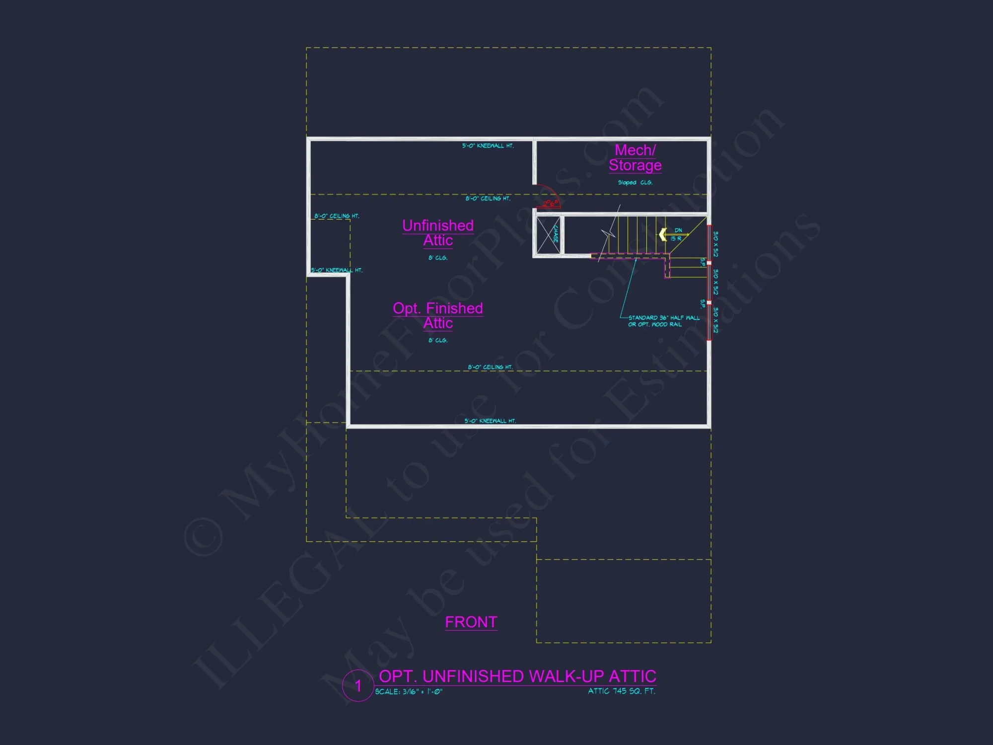 Two-Story house Plan with 4 Bedrooms, 2.5 Baths, and Open Floor Plan