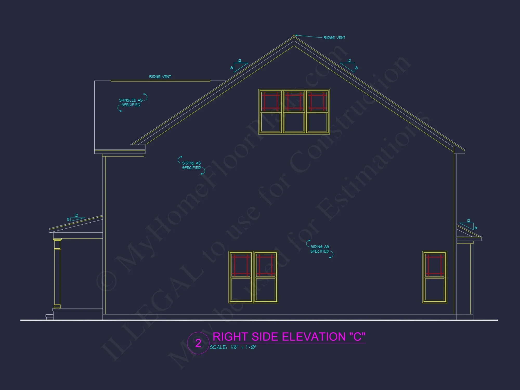 Two-Story house Plan with 4 Bedrooms, 2.5 Baths, and Open Floor Plan