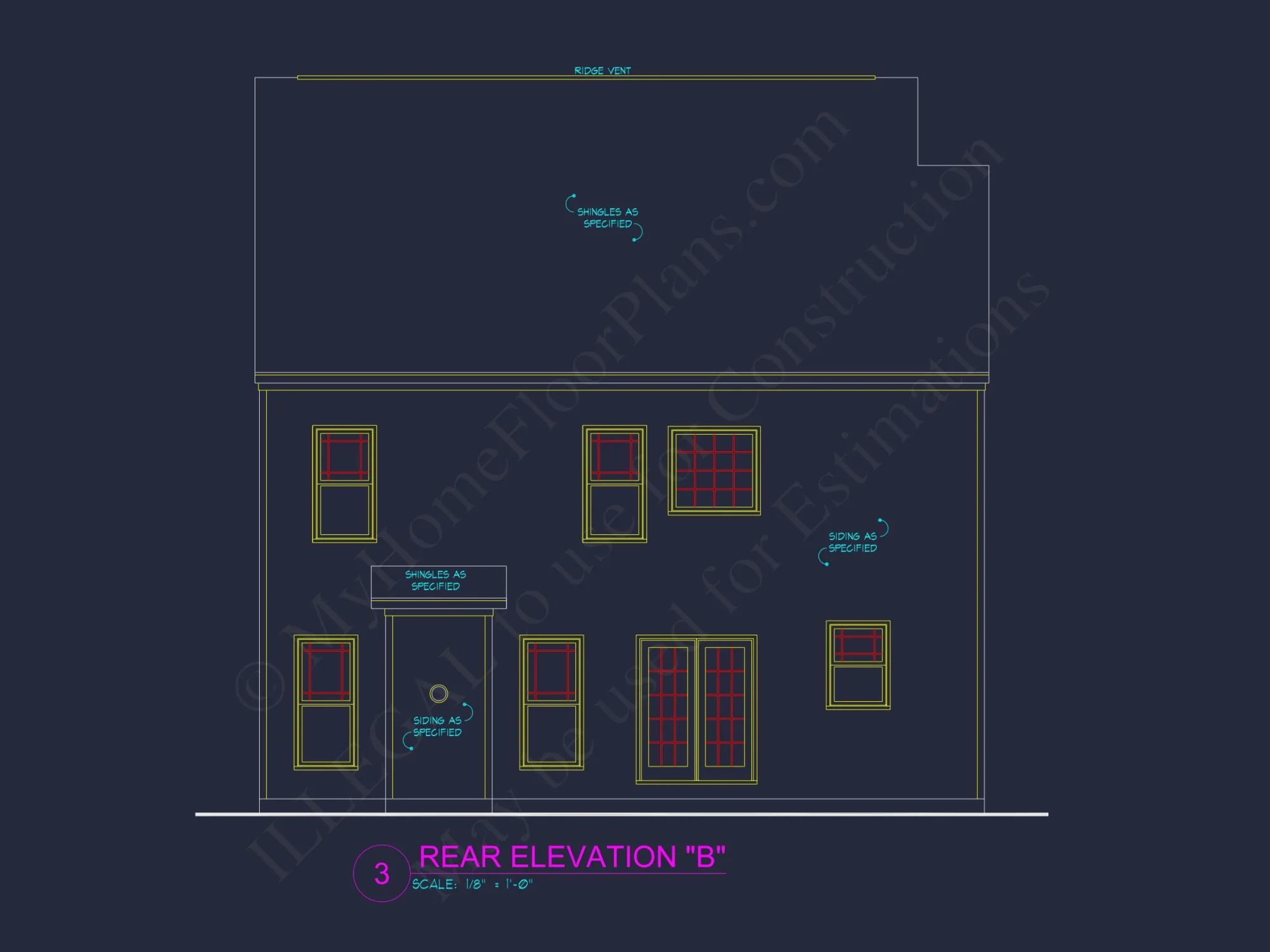 Two-Story house Plan with 4 Bedrooms, 2.5 Baths, and Open Floor Plan