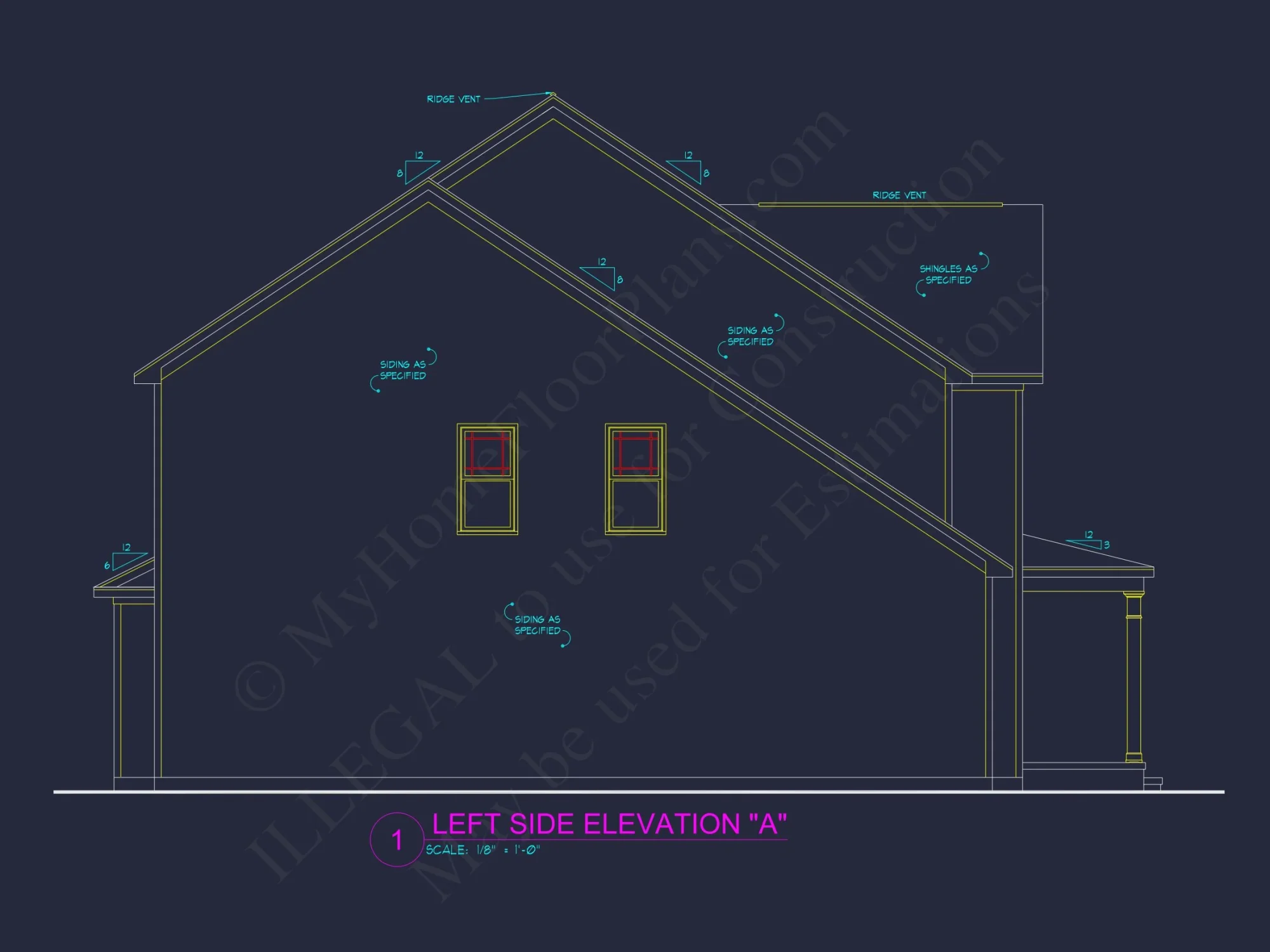 Two-Story house Plan with 4 Bedrooms, 2.5 Baths, and Open Floor Plan