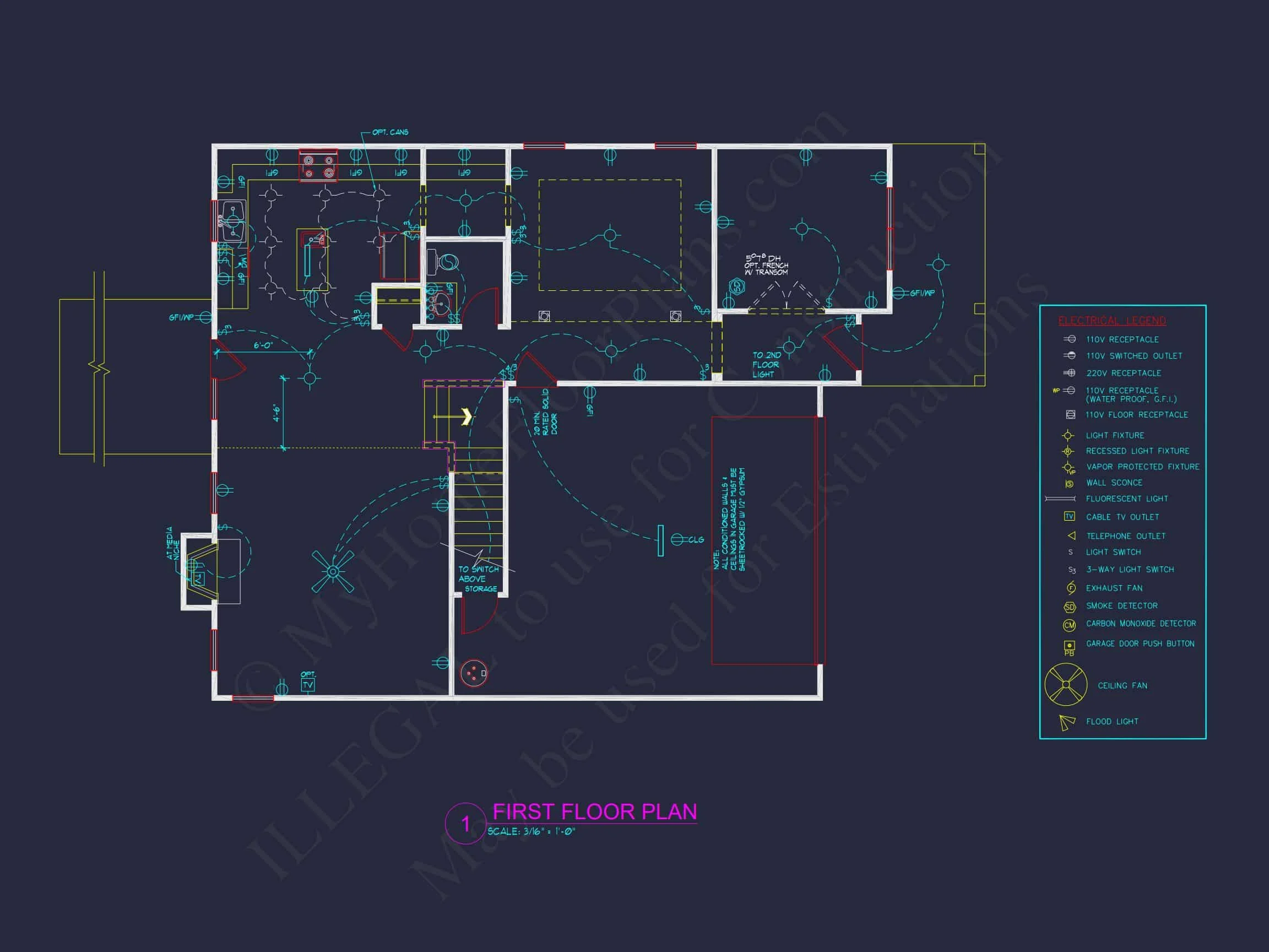 Spacious house Plan with CAD Designs & Architectural Blueprint