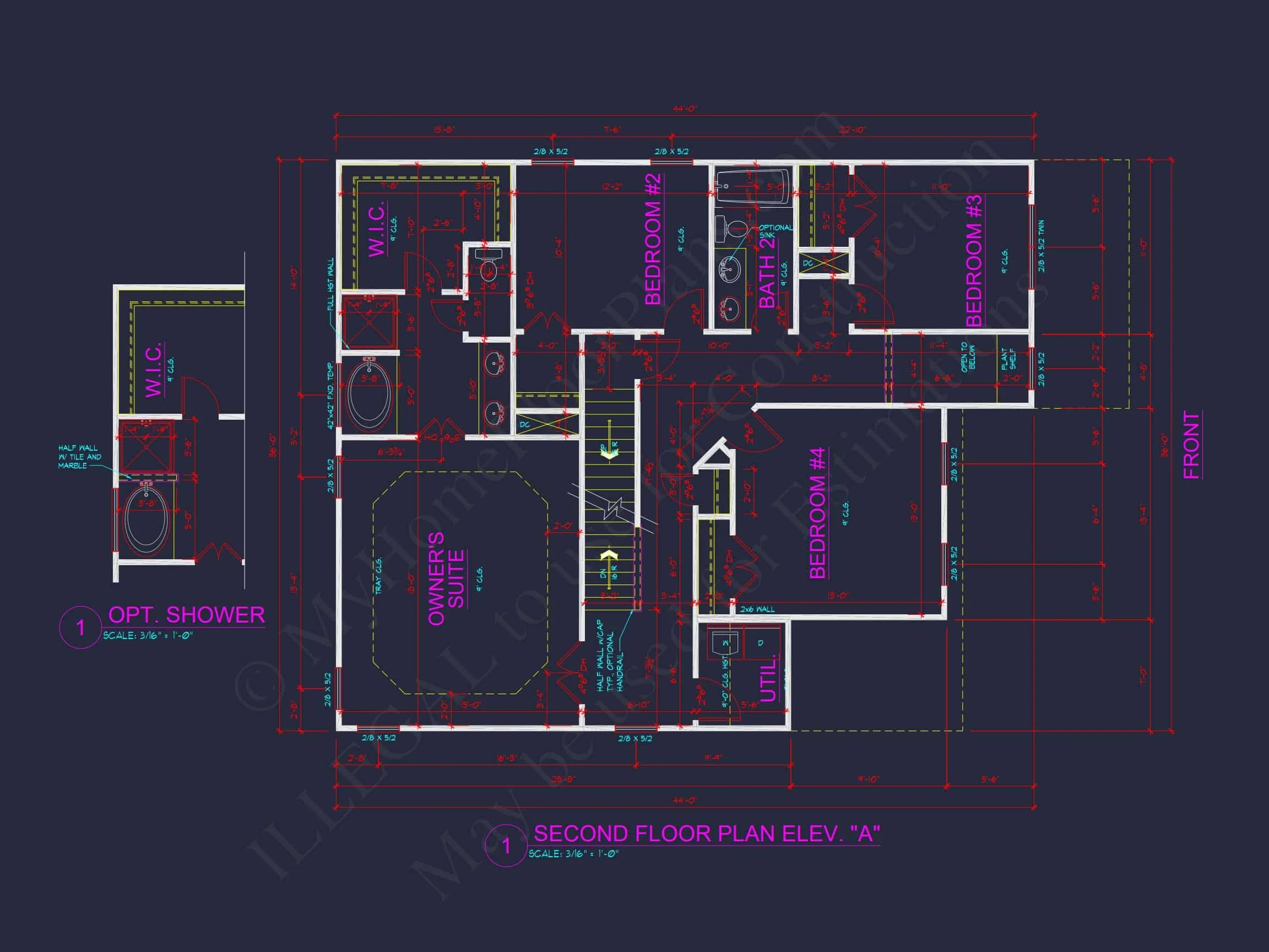 Spacious house Plan with CAD Designs & Architectural Blueprint