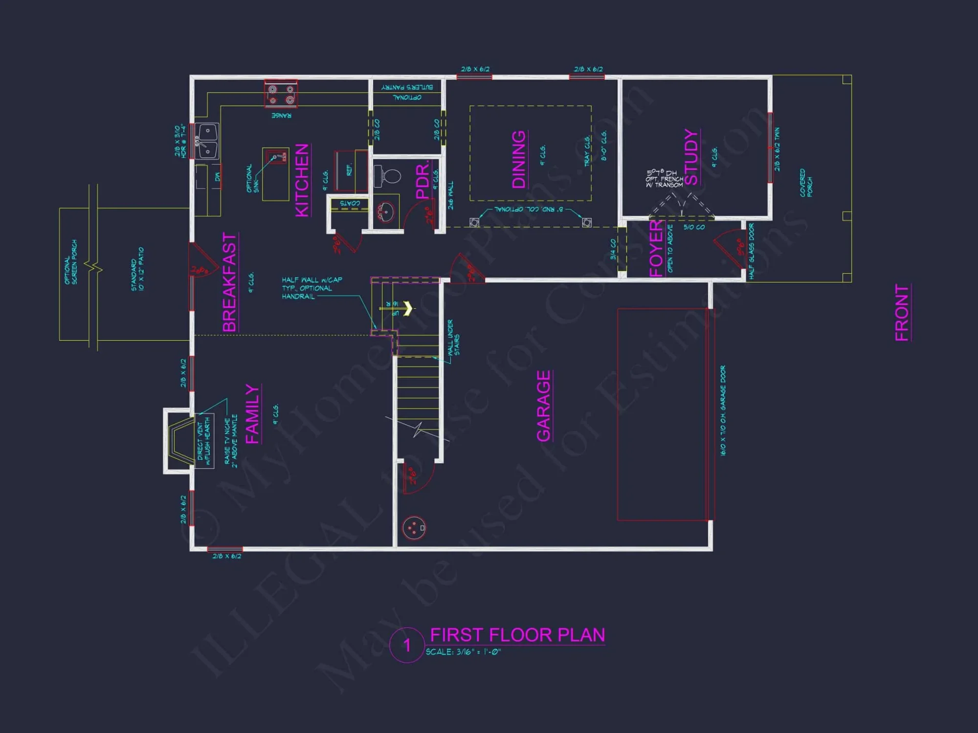 Spacious house Plan with CAD Designs & Architectural Blueprint
