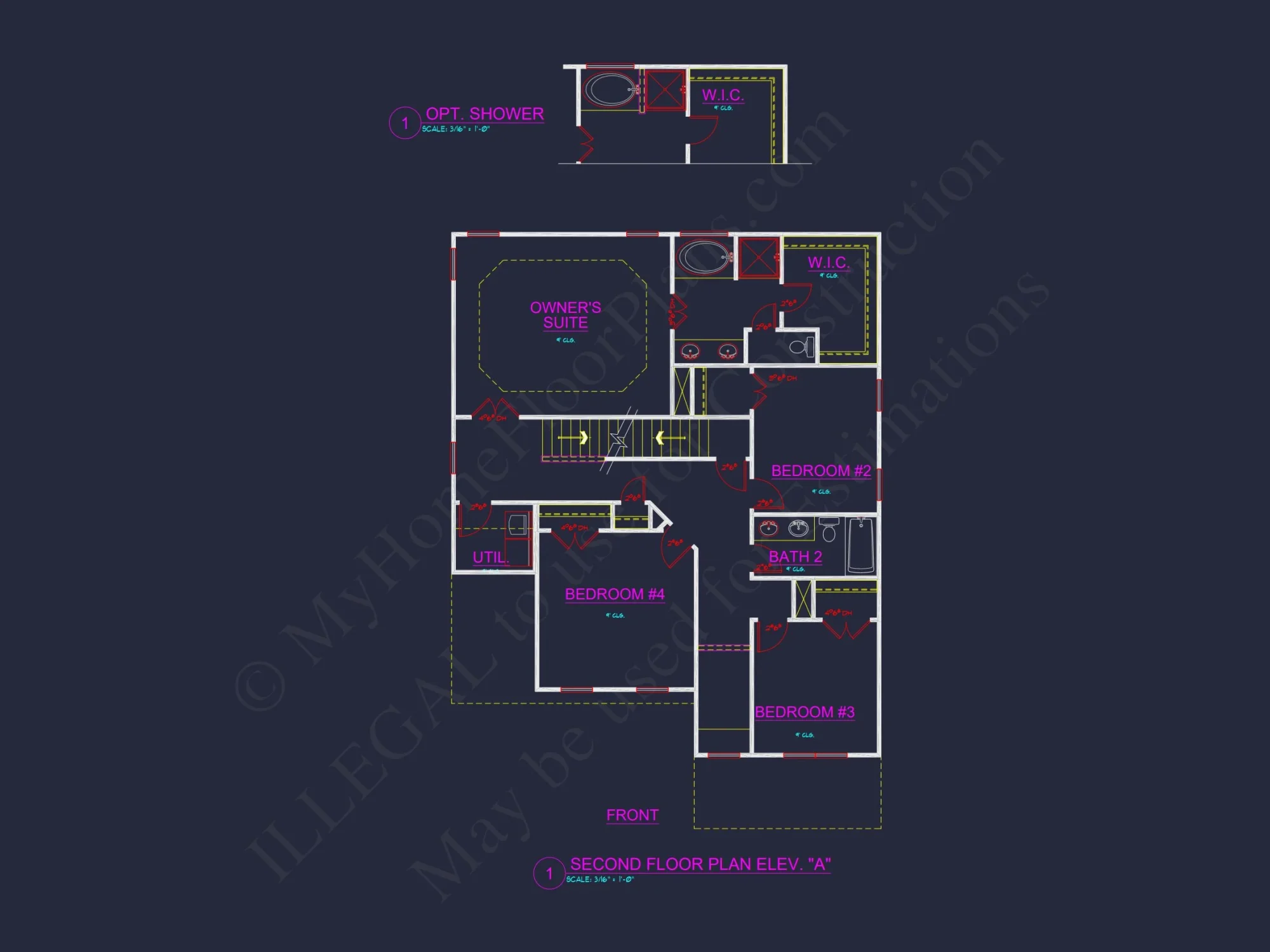 Spacious house Plan with CAD Designs & Architectural Blueprint