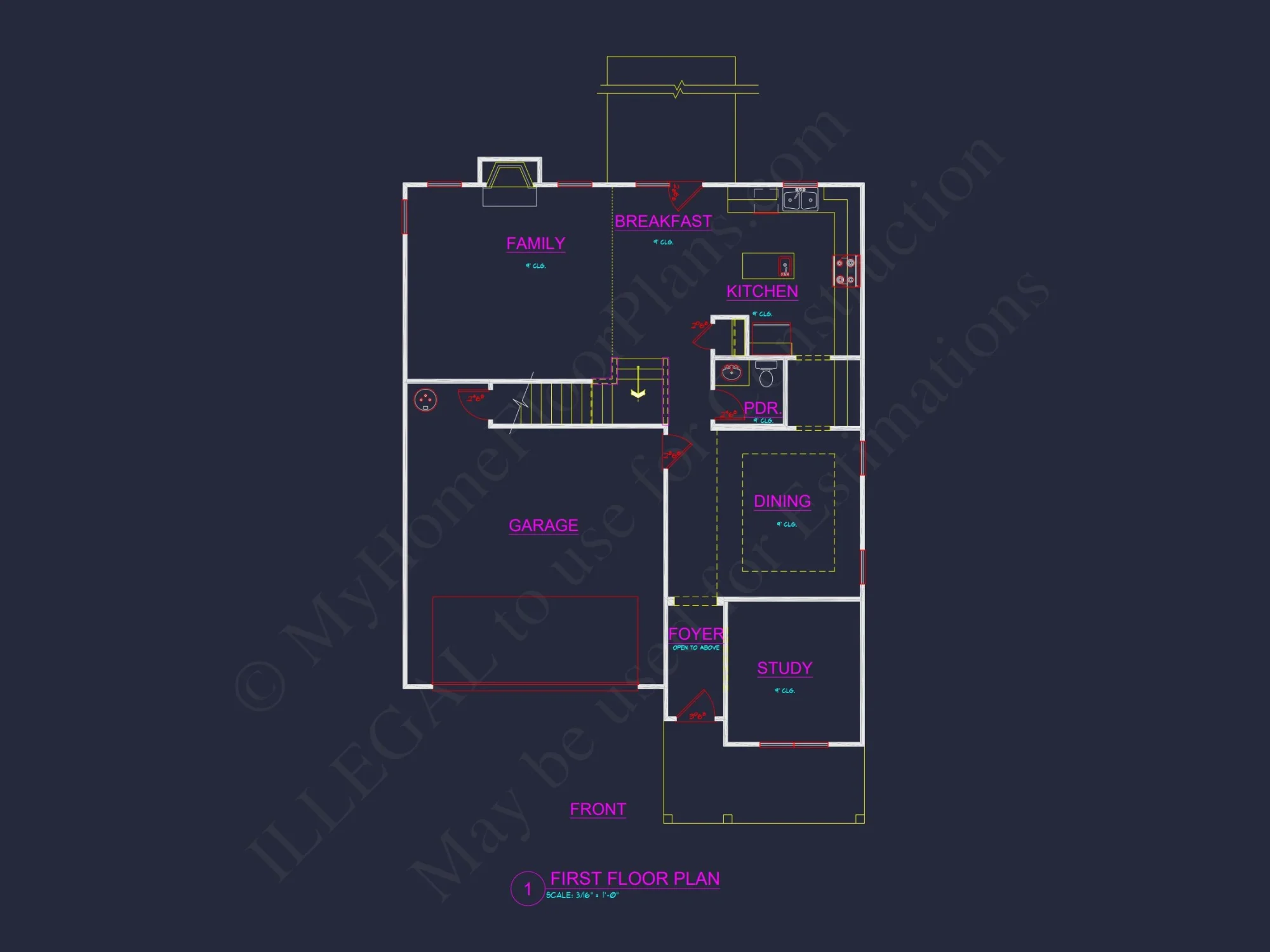 Spacious house Plan with CAD Designs & Architectural Blueprint