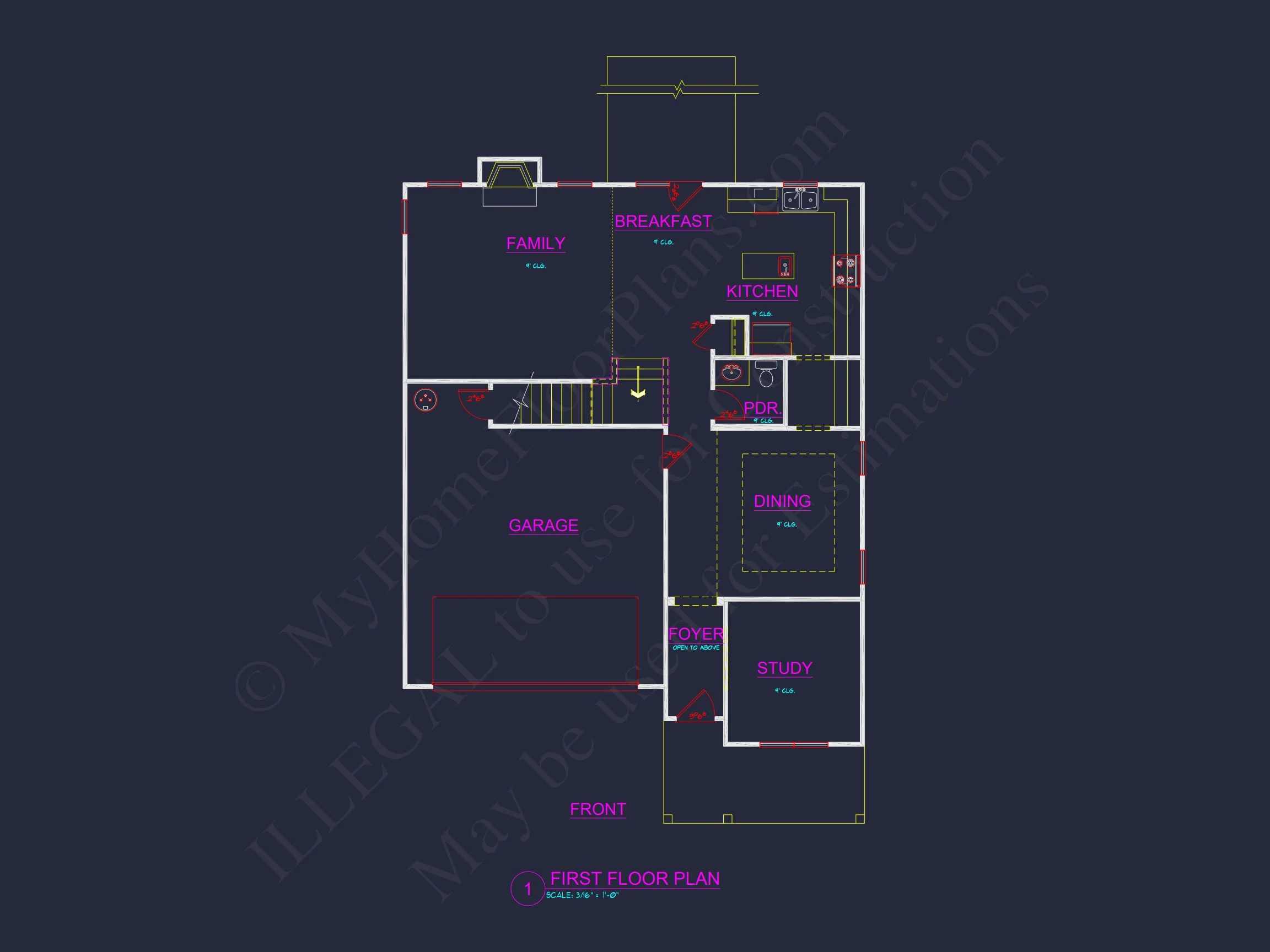 Spacious house Plan with CAD Designs & Architectural Blueprint