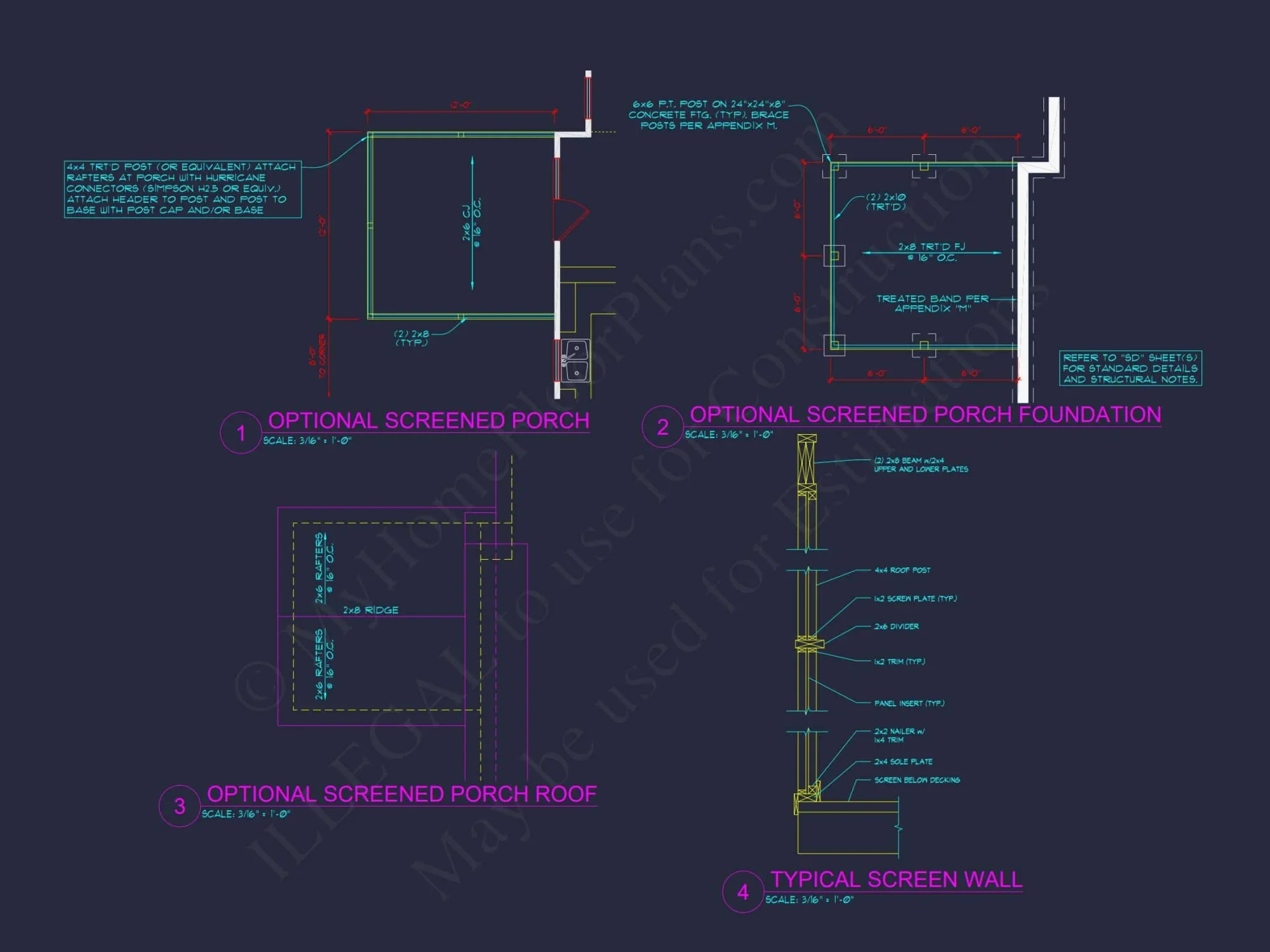 Modern house Plan with 4 Bedrooms, 2.5 Baths, and CAD Designs