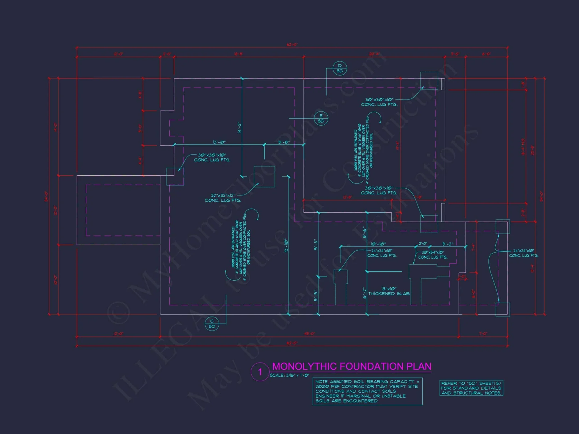 Modern house Plan with 4 Bedrooms, 2.5 Baths, and CAD Designs