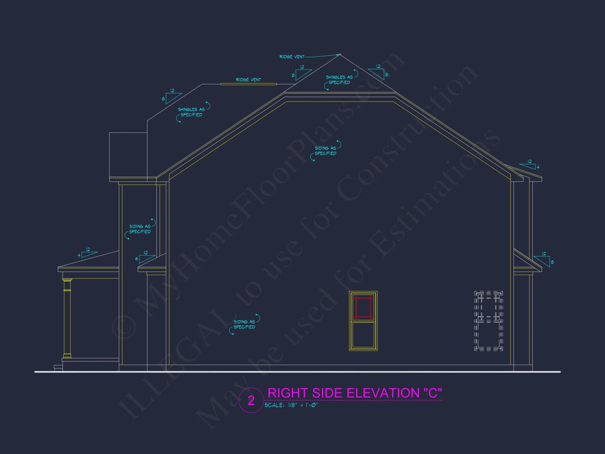 Modern house Plan with 4 Bedrooms, 2.5 Baths, and CAD Designs