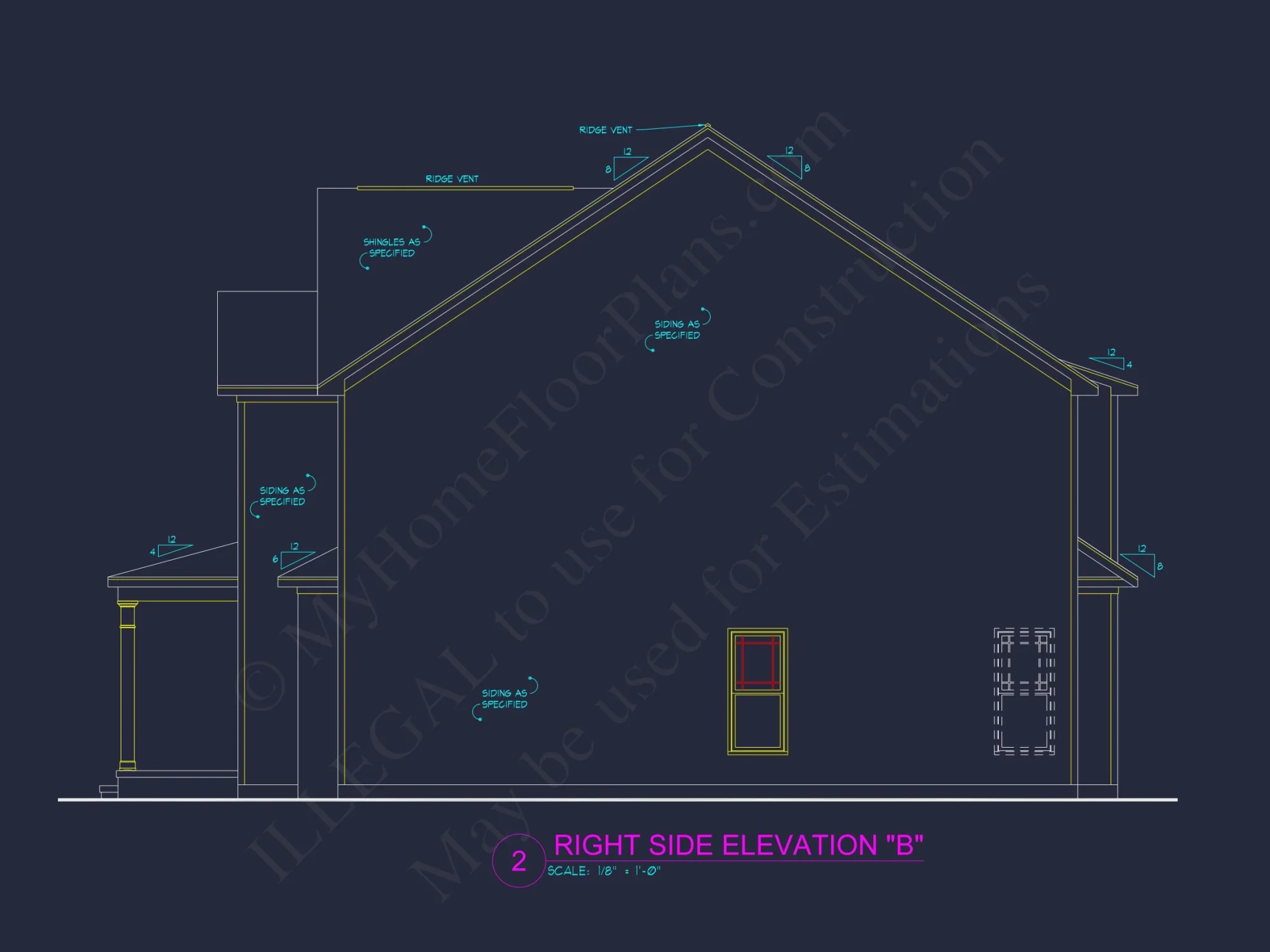 Modern house Plan with 4 Bedrooms, 2.5 Baths, and CAD Designs