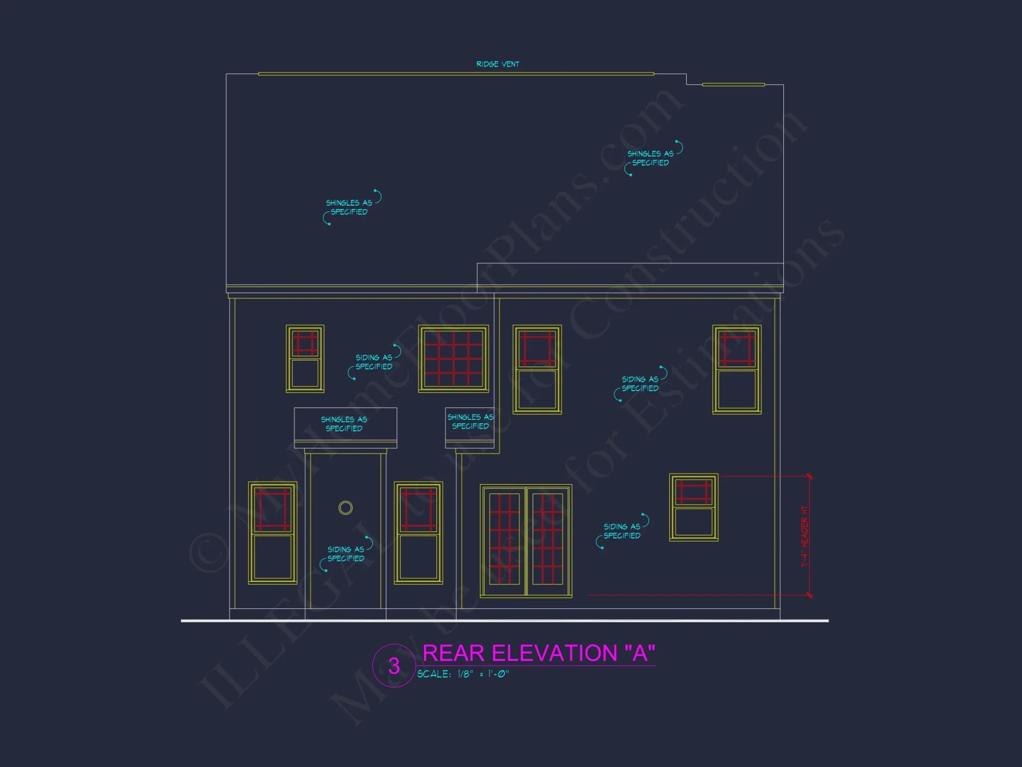 Modern house Plan with 4 Bedrooms, 2.5 Baths, and CAD Designs