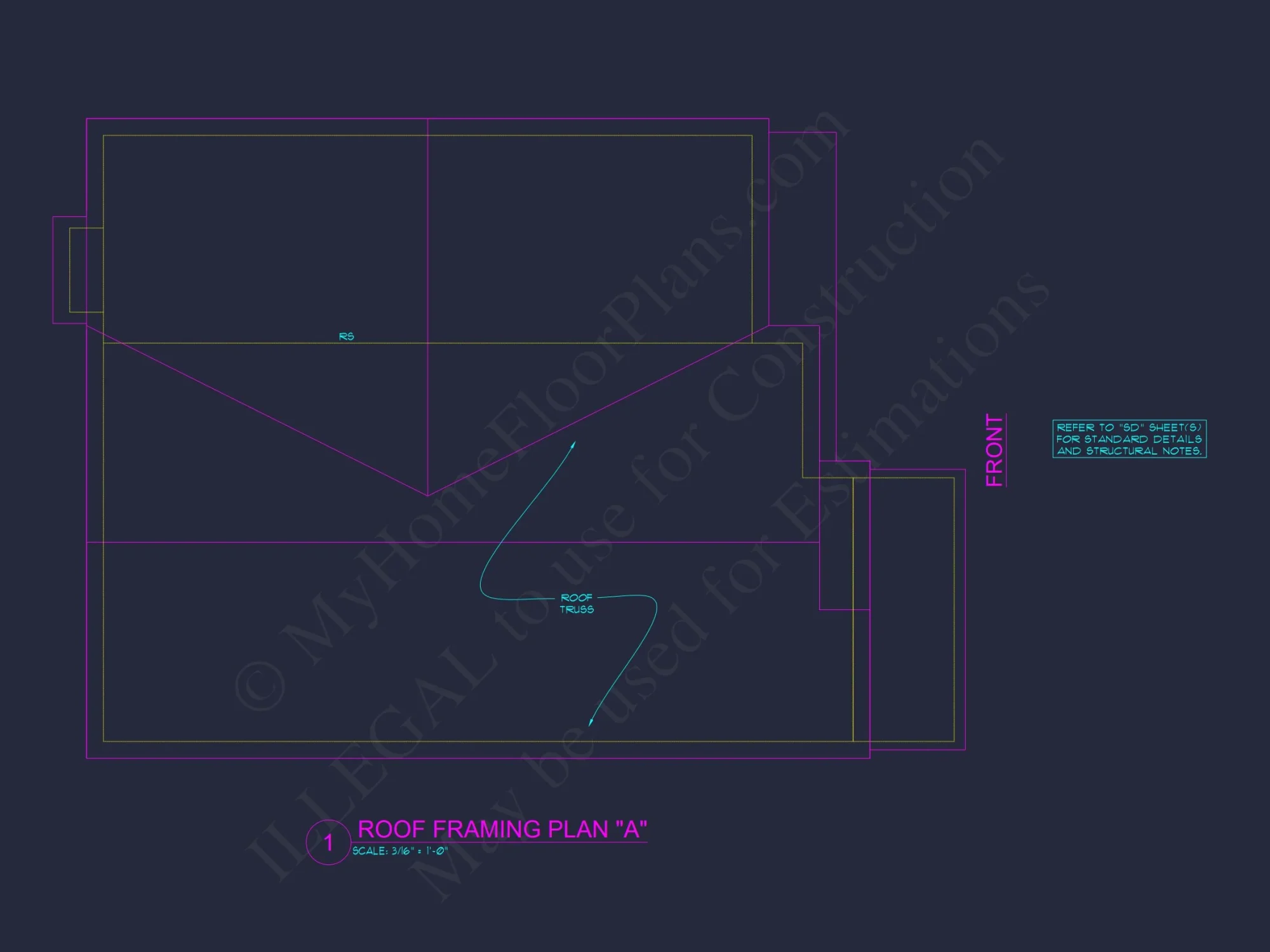 Traditional 4-Bedroom house Plan with 2-Car Garage